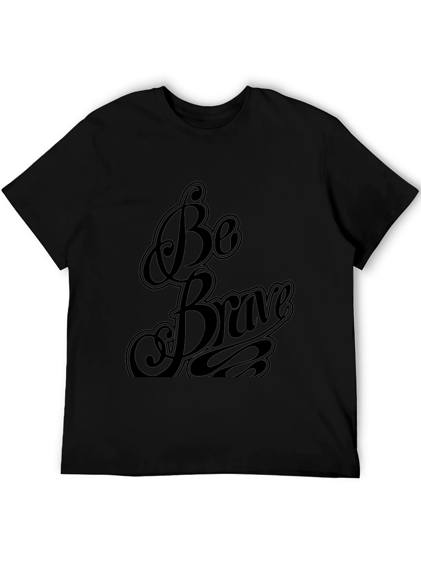 Be Brave Black Graphic Tee