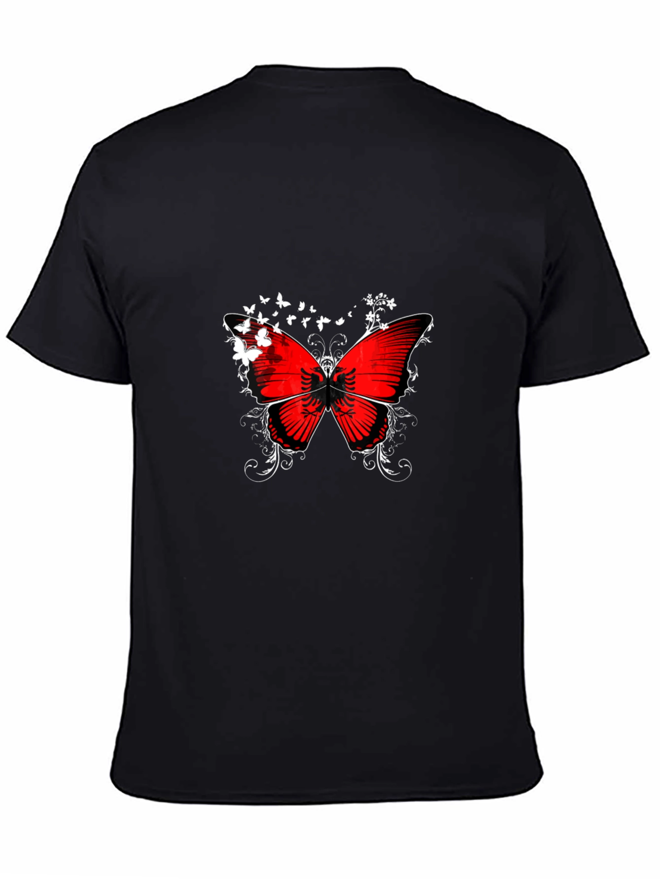 Albanian Butterfly Black T-Shirt