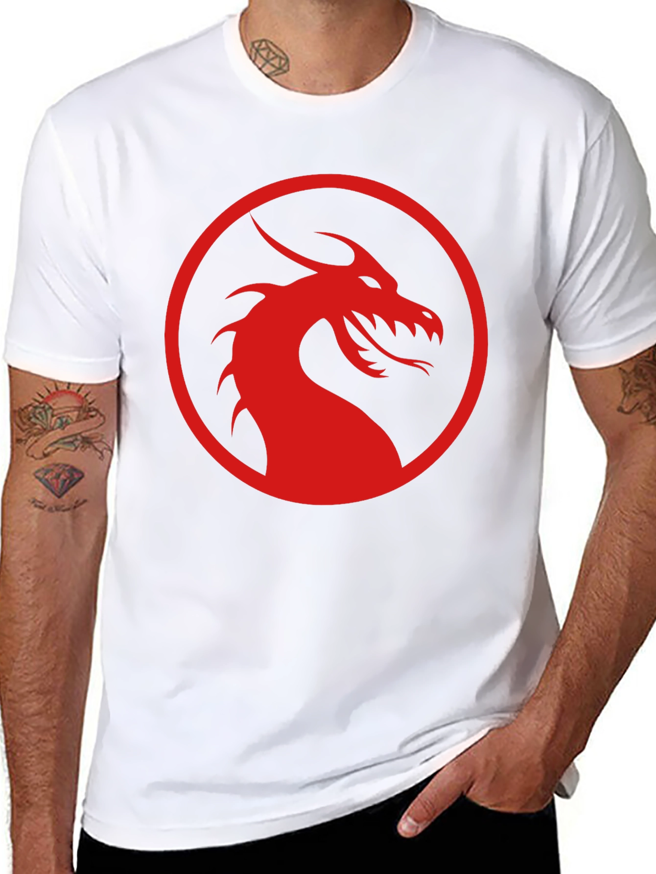 Red Dragon Logo Black T-Shirt