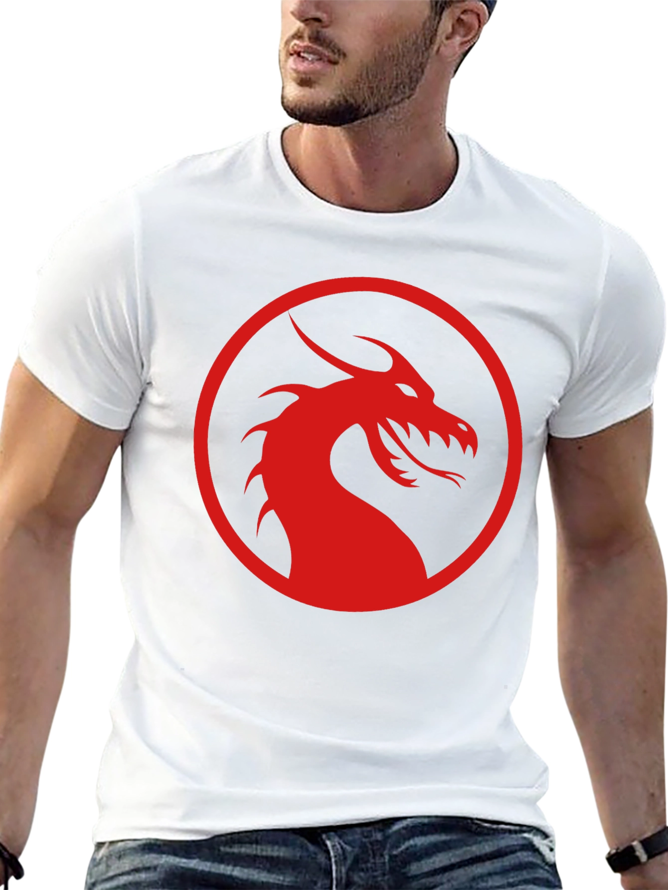 Red Dragon Logo Black T-Shirt