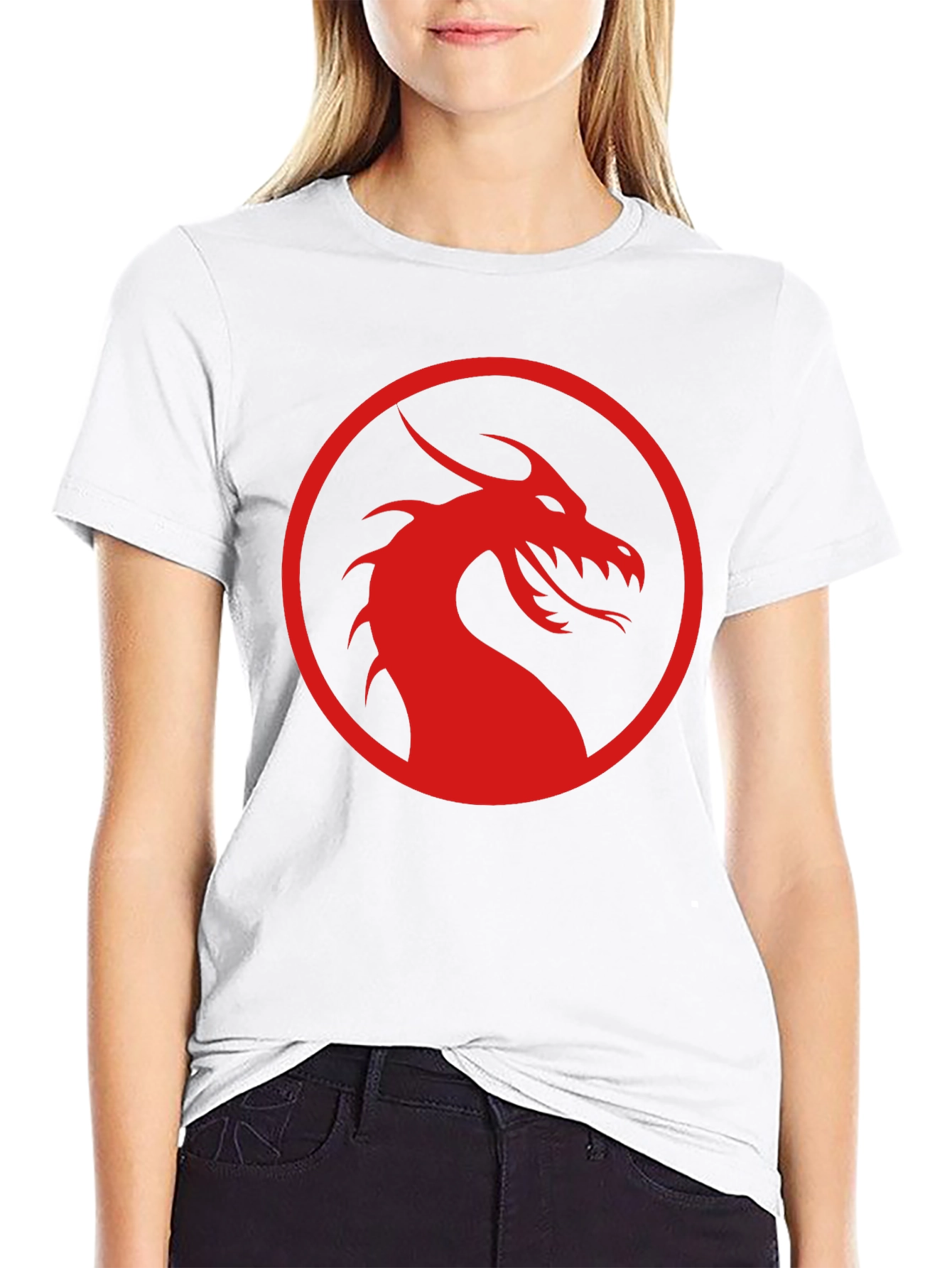 Red Dragon Logo Black T-Shirt