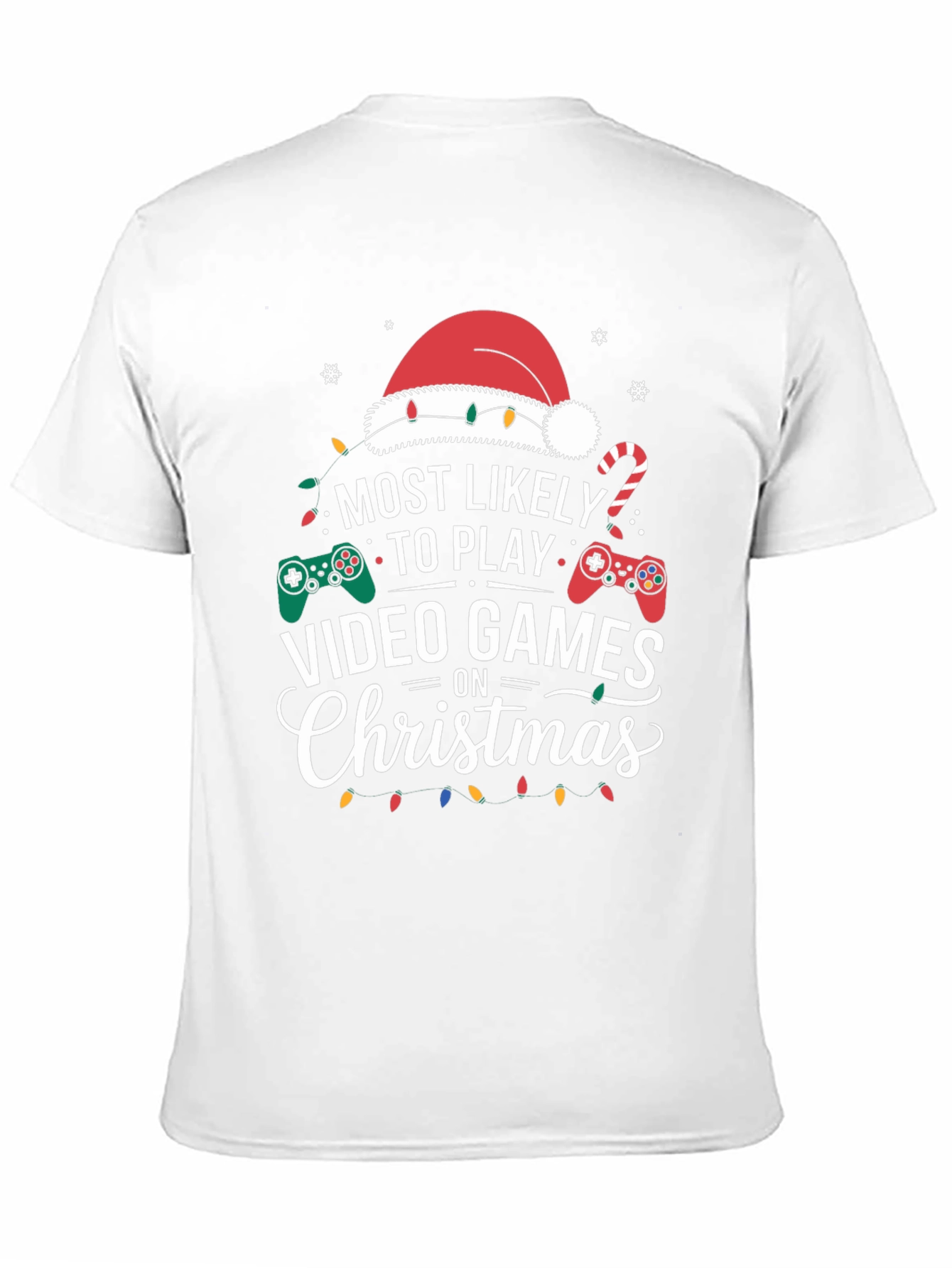 Most Likely to Play Video Games Christmas Holiday T-Shirt