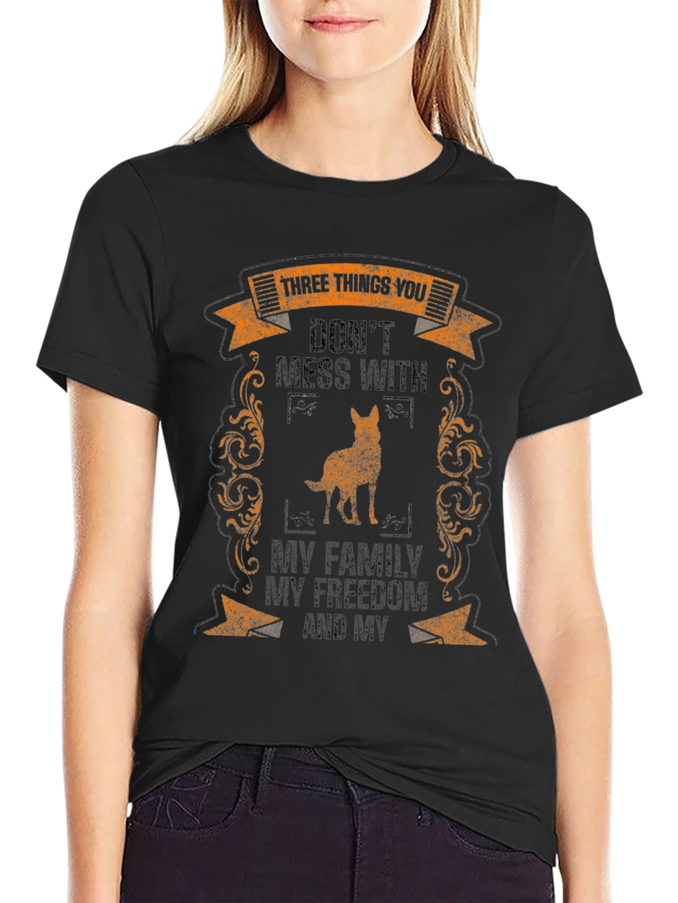 Three Things Tee: Family Freedom & Dog