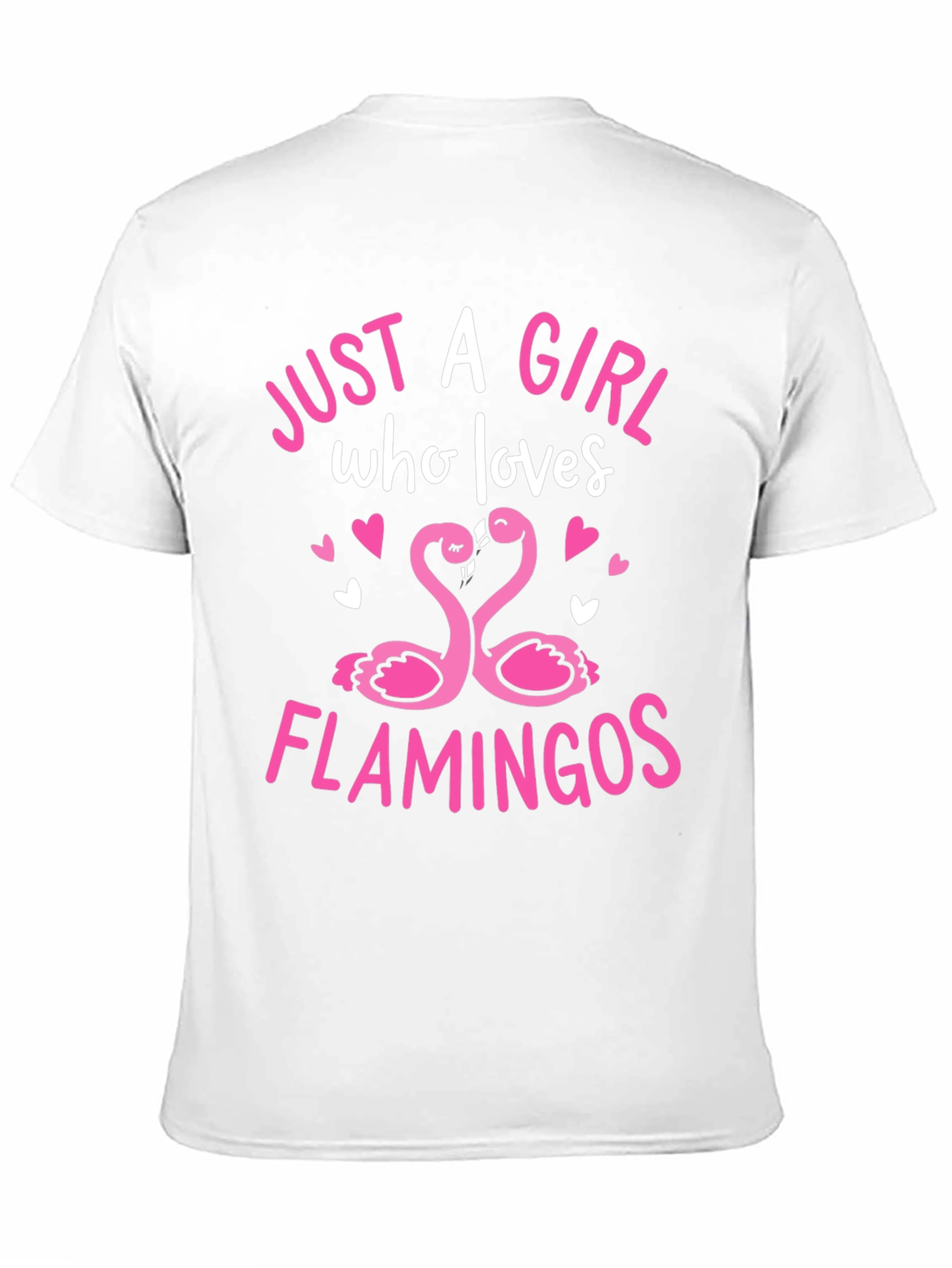 Girl Loves Flamingos Graphic Tee - Black