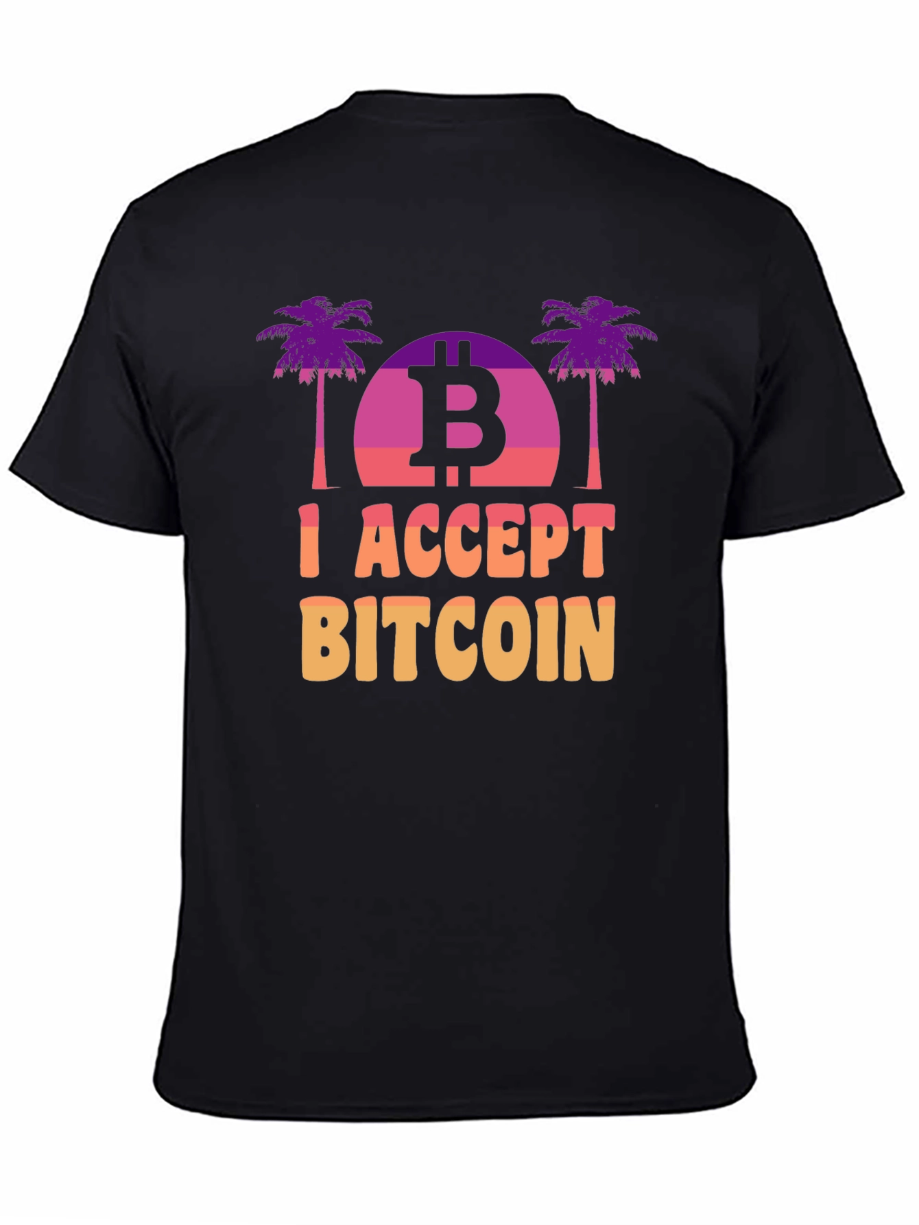 I Accept Bitcoin T-Shirt Crypto Graphic Tee
