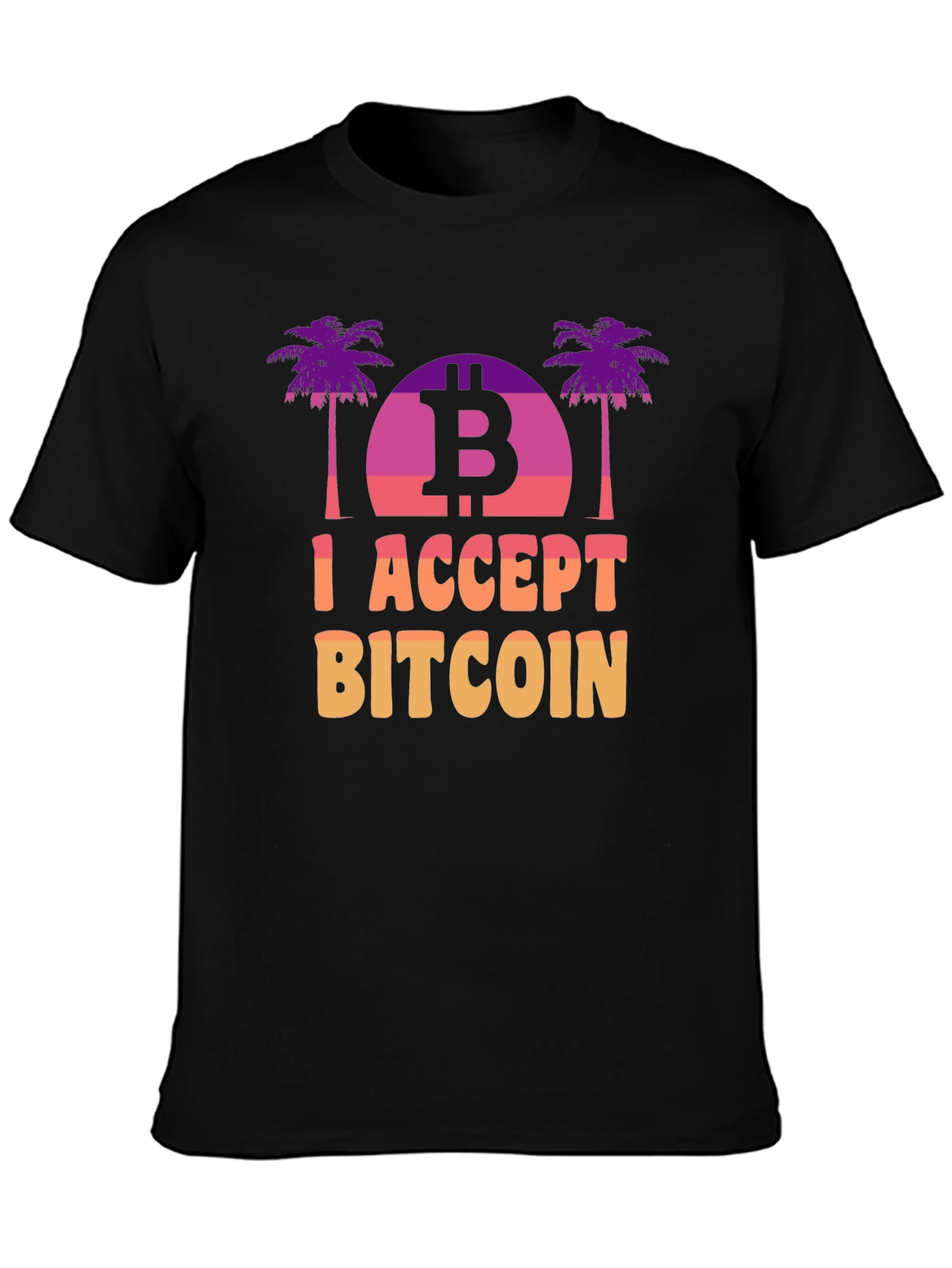 I Accept Bitcoin T-Shirt Crypto Graphic Tee