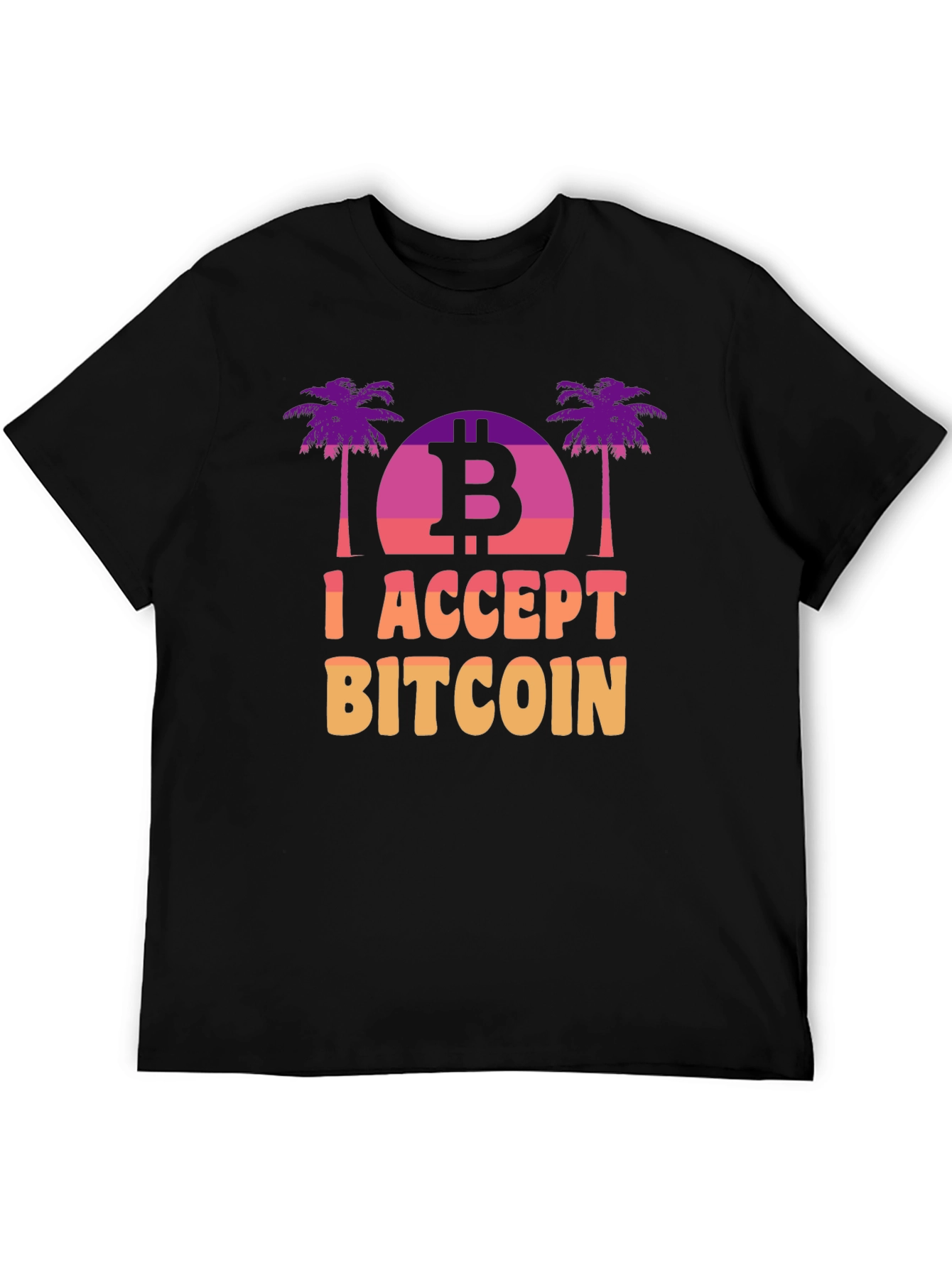 I Accept Bitcoin T-Shirt Crypto Graphic Tee