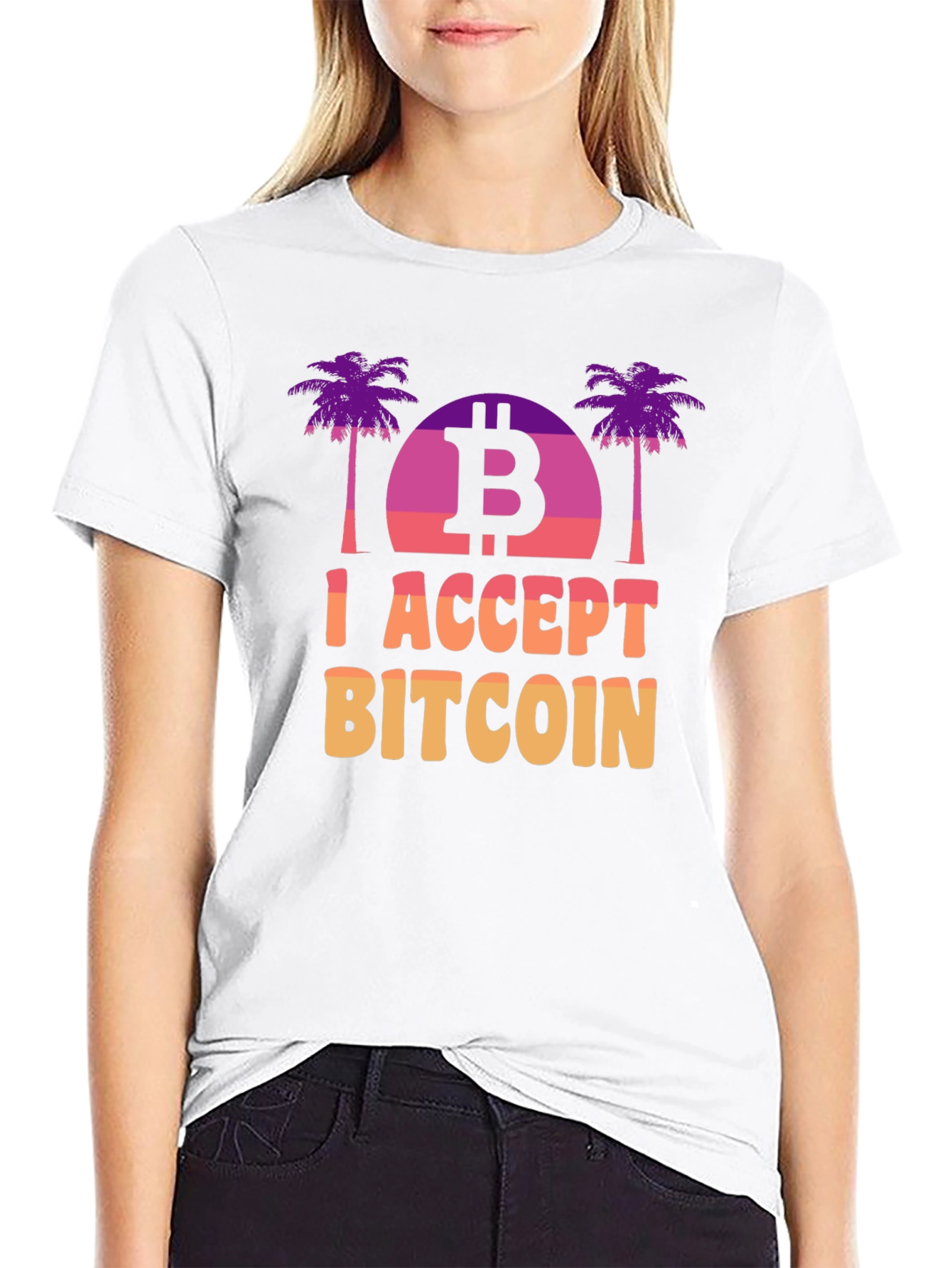 I Accept Bitcoin T-Shirt Crypto Graphic Tee