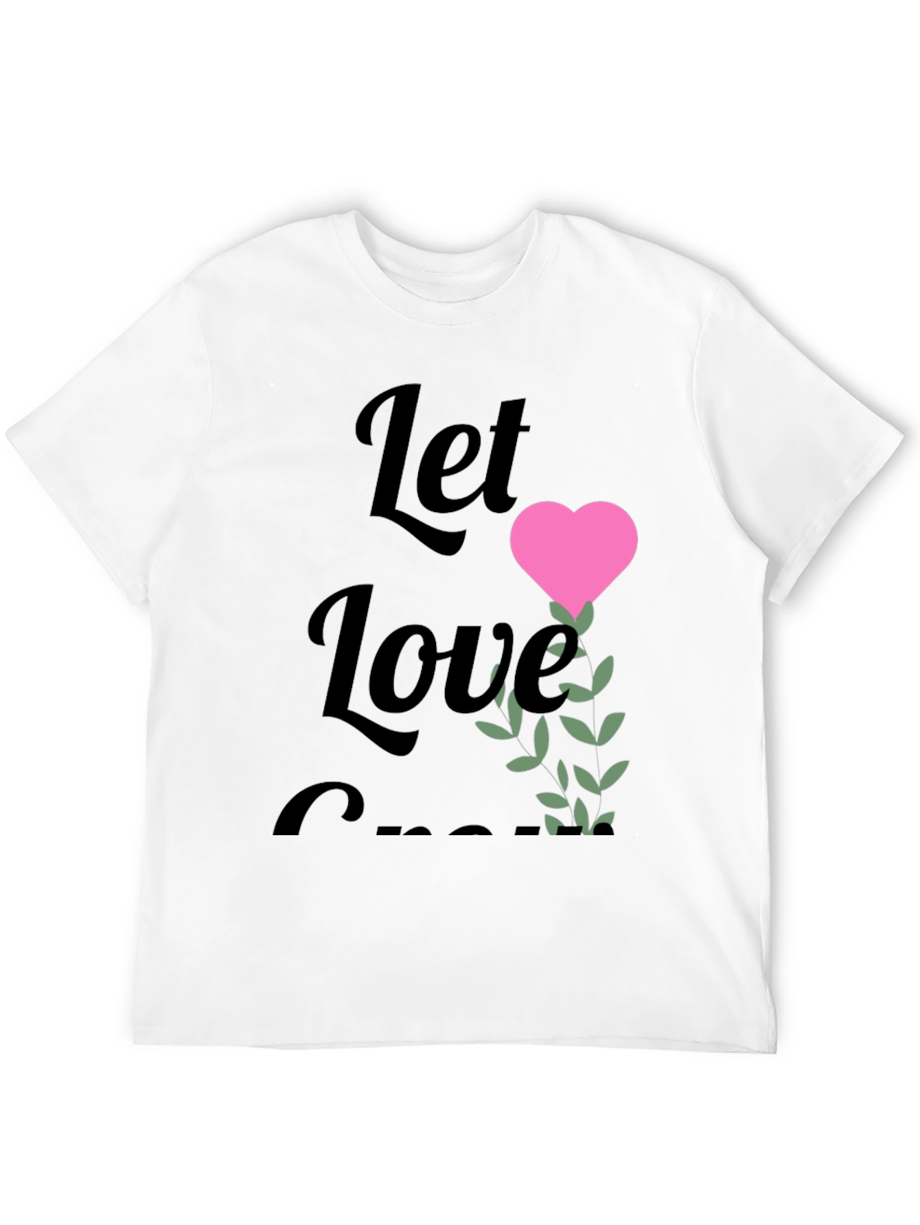 Let Love Grow Graphic Tee - Black