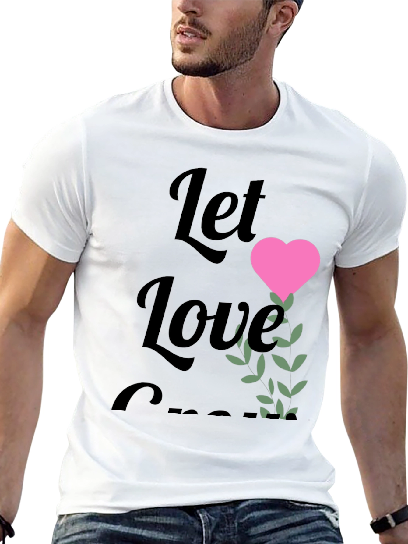 Let Love Grow Graphic Tee - Black