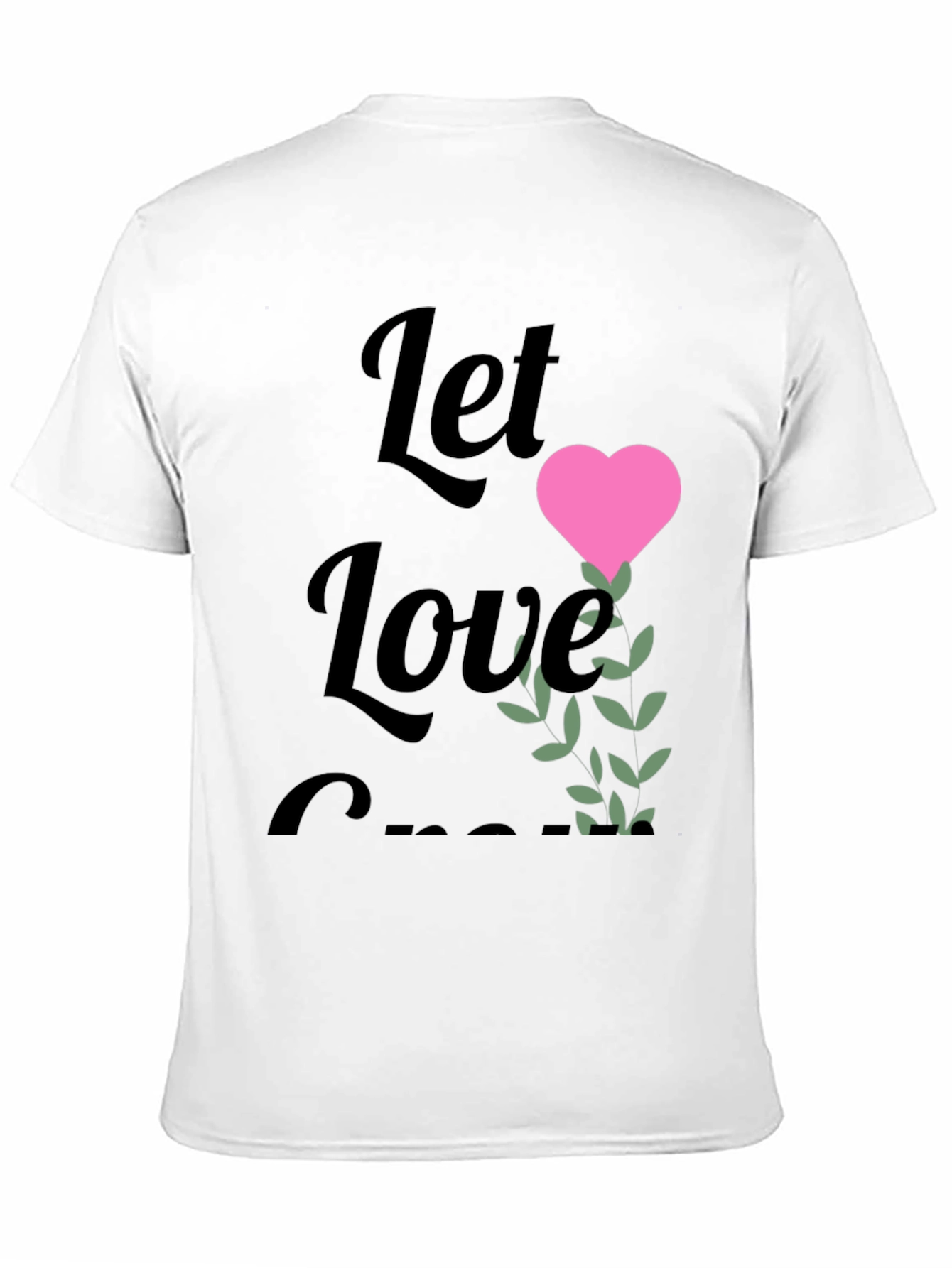 Let Love Grow Graphic Tee - Black