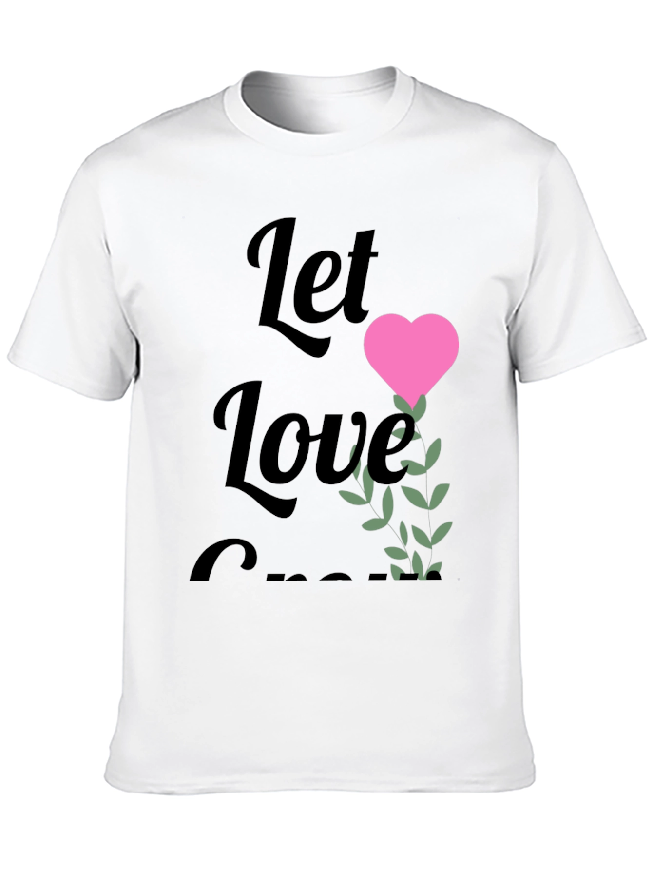 Let Love Grow Graphic Tee - Black