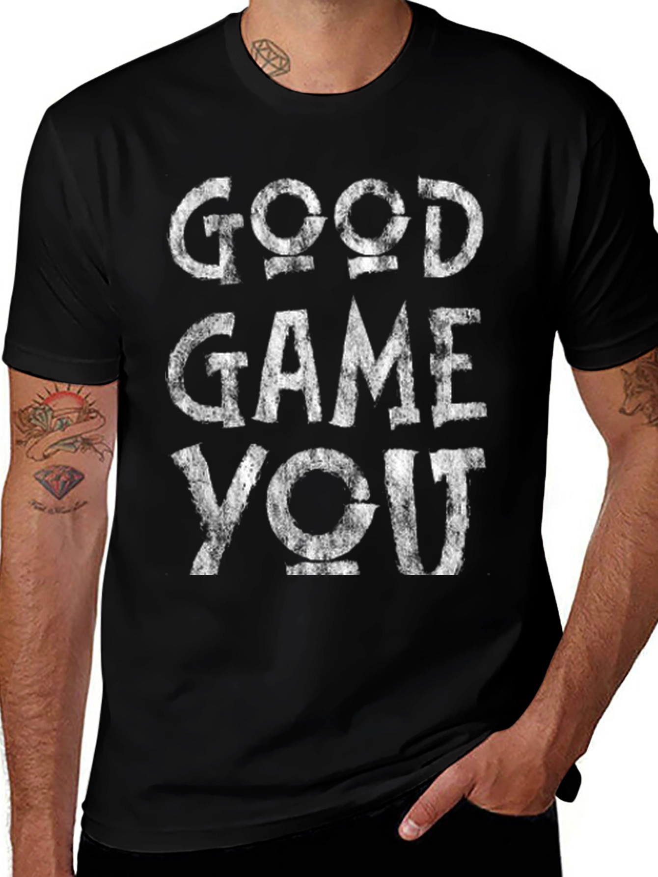 Good Game You Graphic Tee - Black Cotton T-Shirt