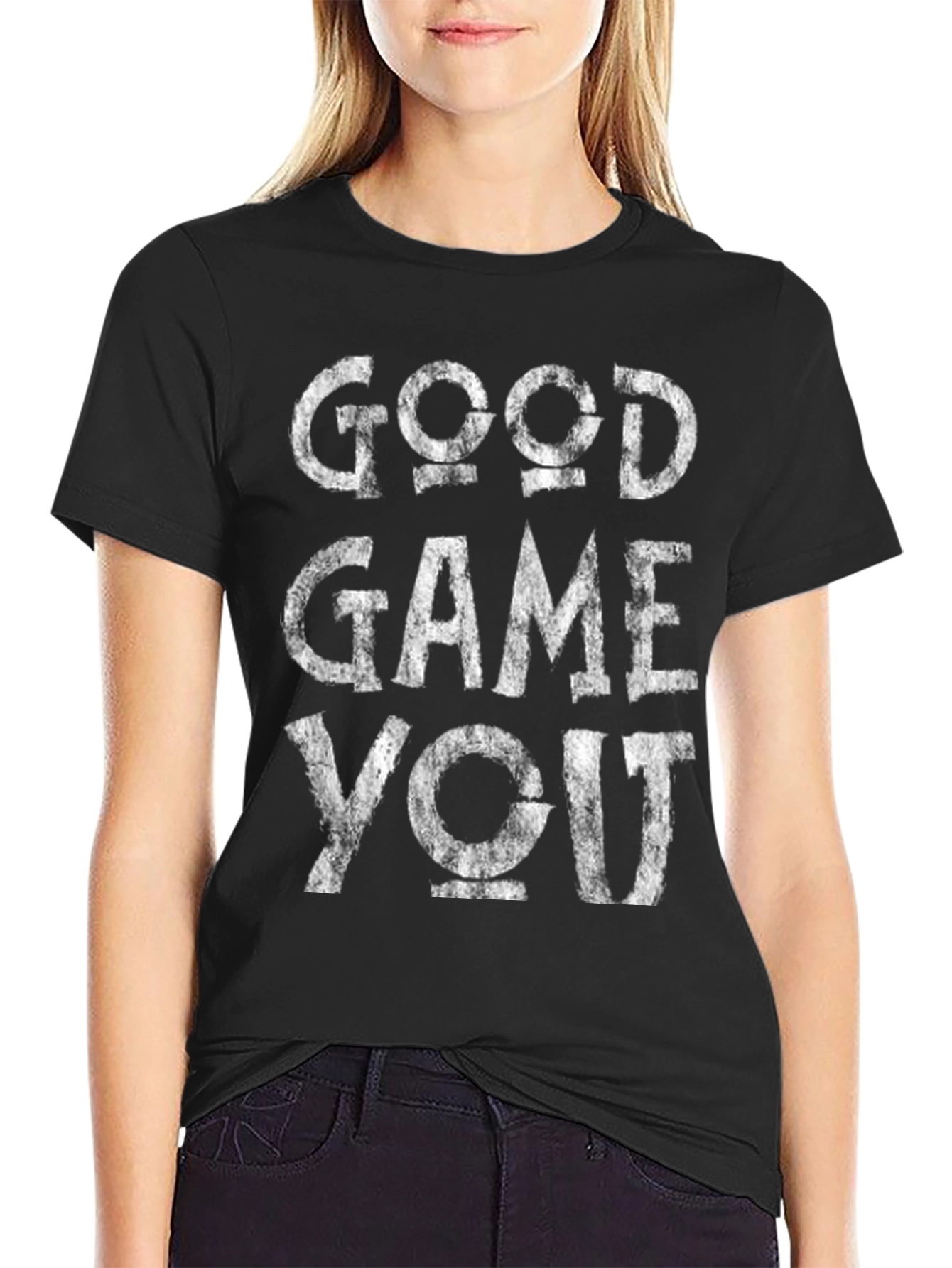 Good Game You Graphic Tee - Black Cotton T-Shirt