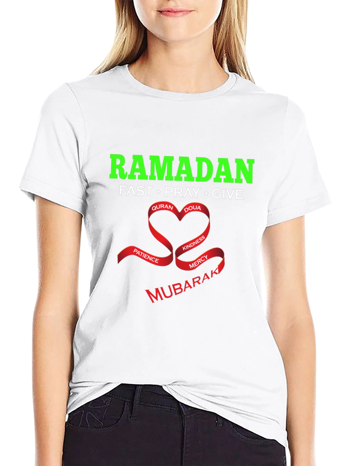 Ramadan Mubarak T-Shirt - Fast Pray Give