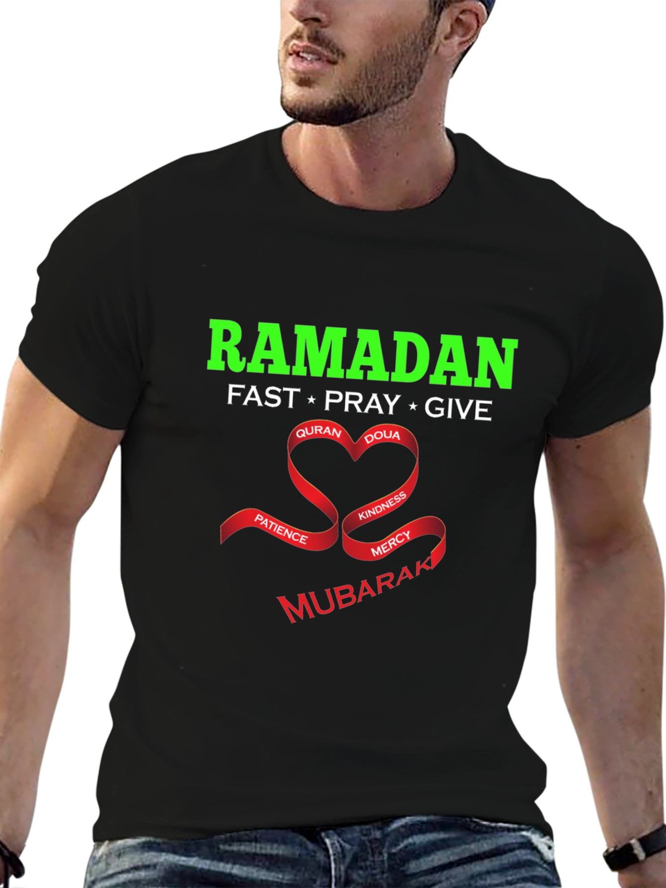 Ramadan Mubarak T-Shirt - Fast Pray Give