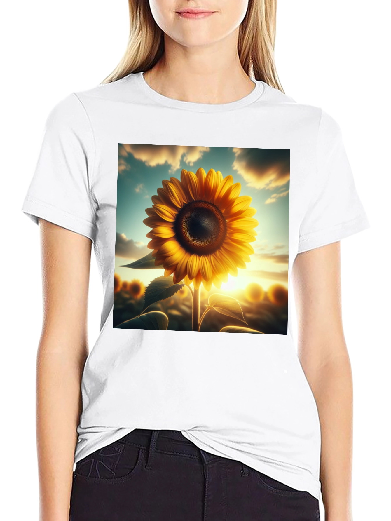 Sunflower Graphic Tee - Nature Inspired Style
