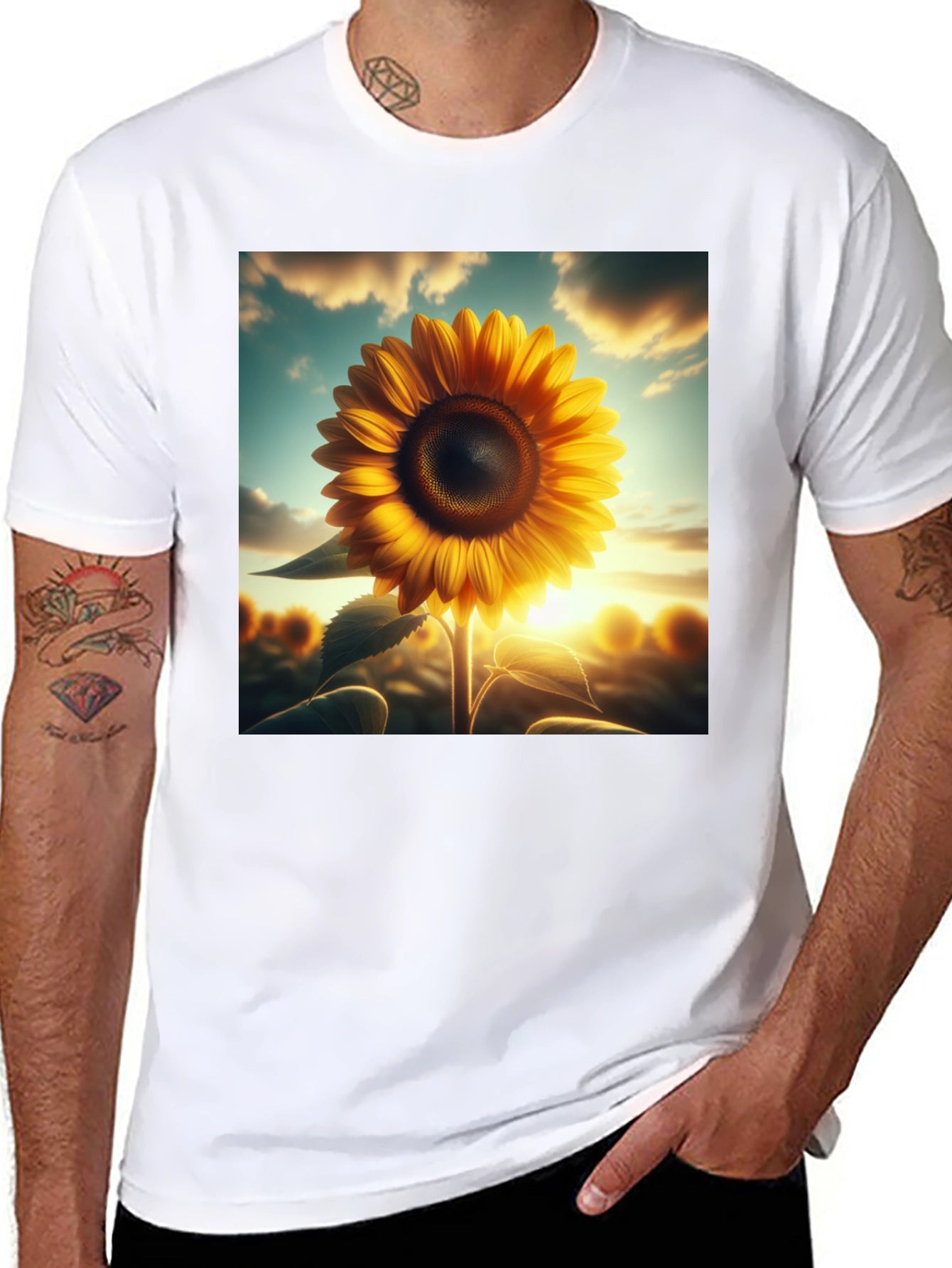 Sunflower Graphic Tee - Nature Inspired Style