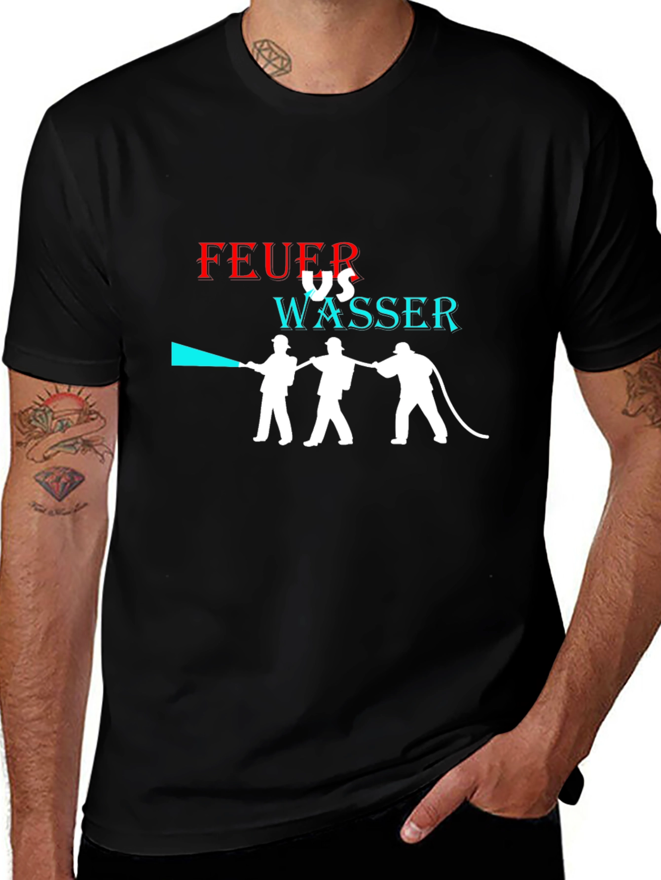 Feuer vs Wasser Graphic T-Shirt