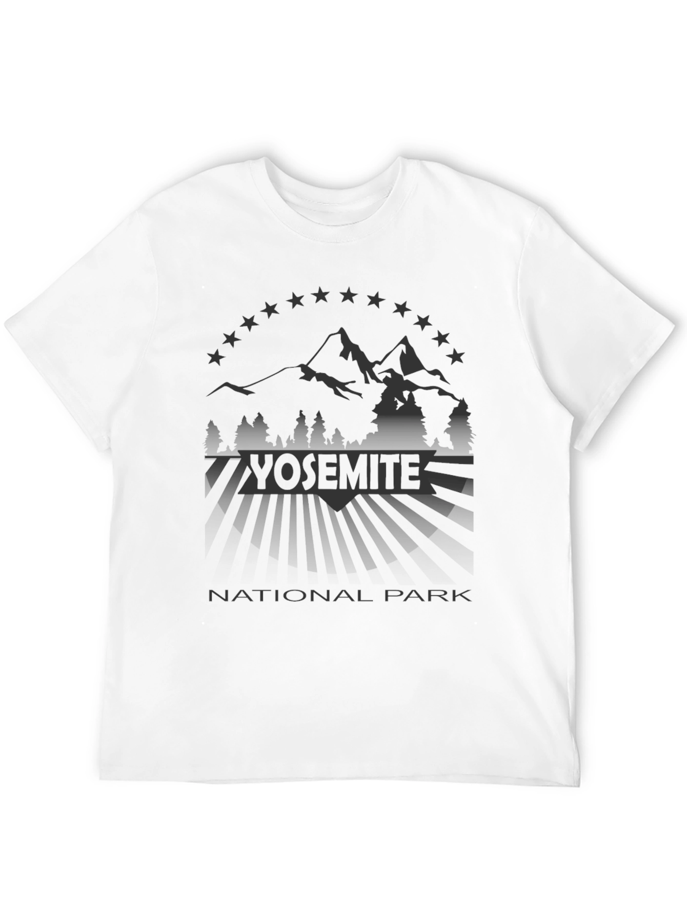 Yosemite National Park Mens Black T-Shirt