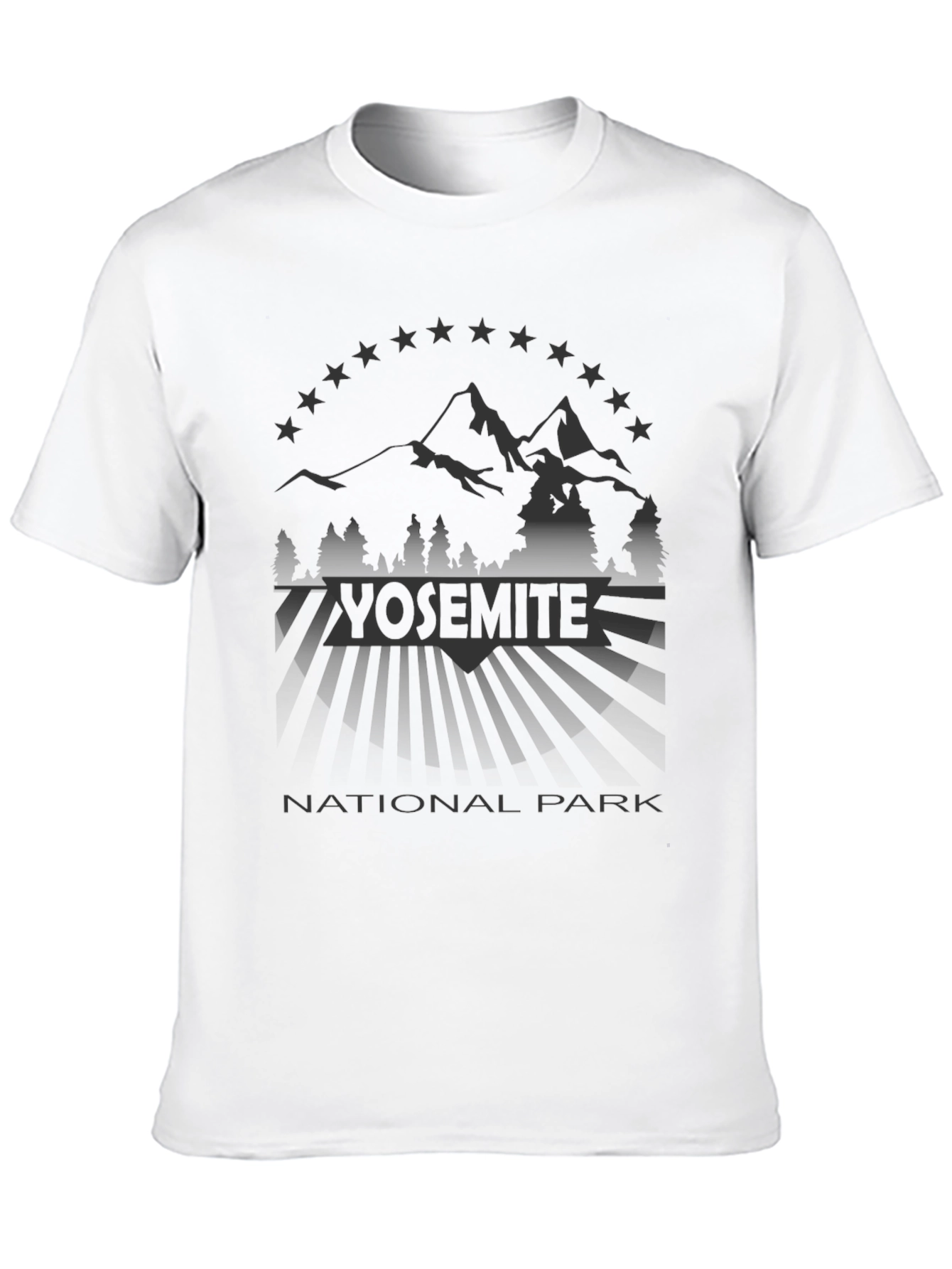 Yosemite National Park Mens Black T-Shirt