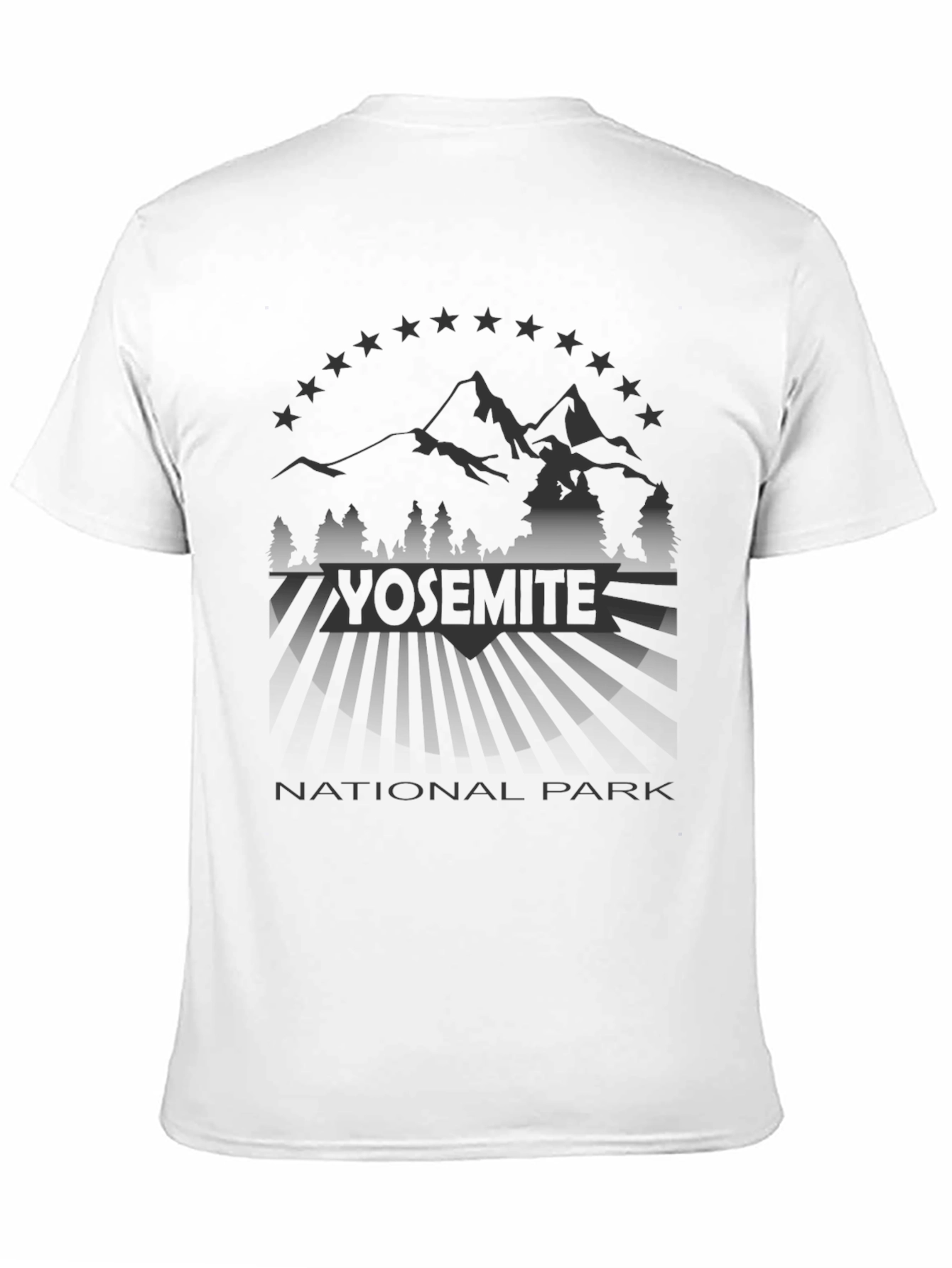 Yosemite National Park Mens Black T-Shirt