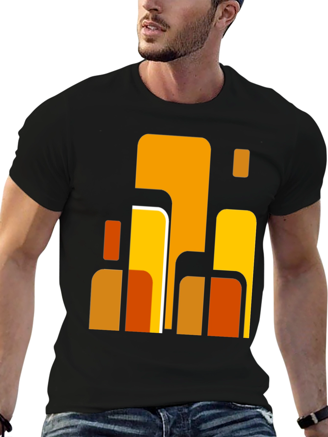 Retro Graphic Tee - Mens Black T-Shirt