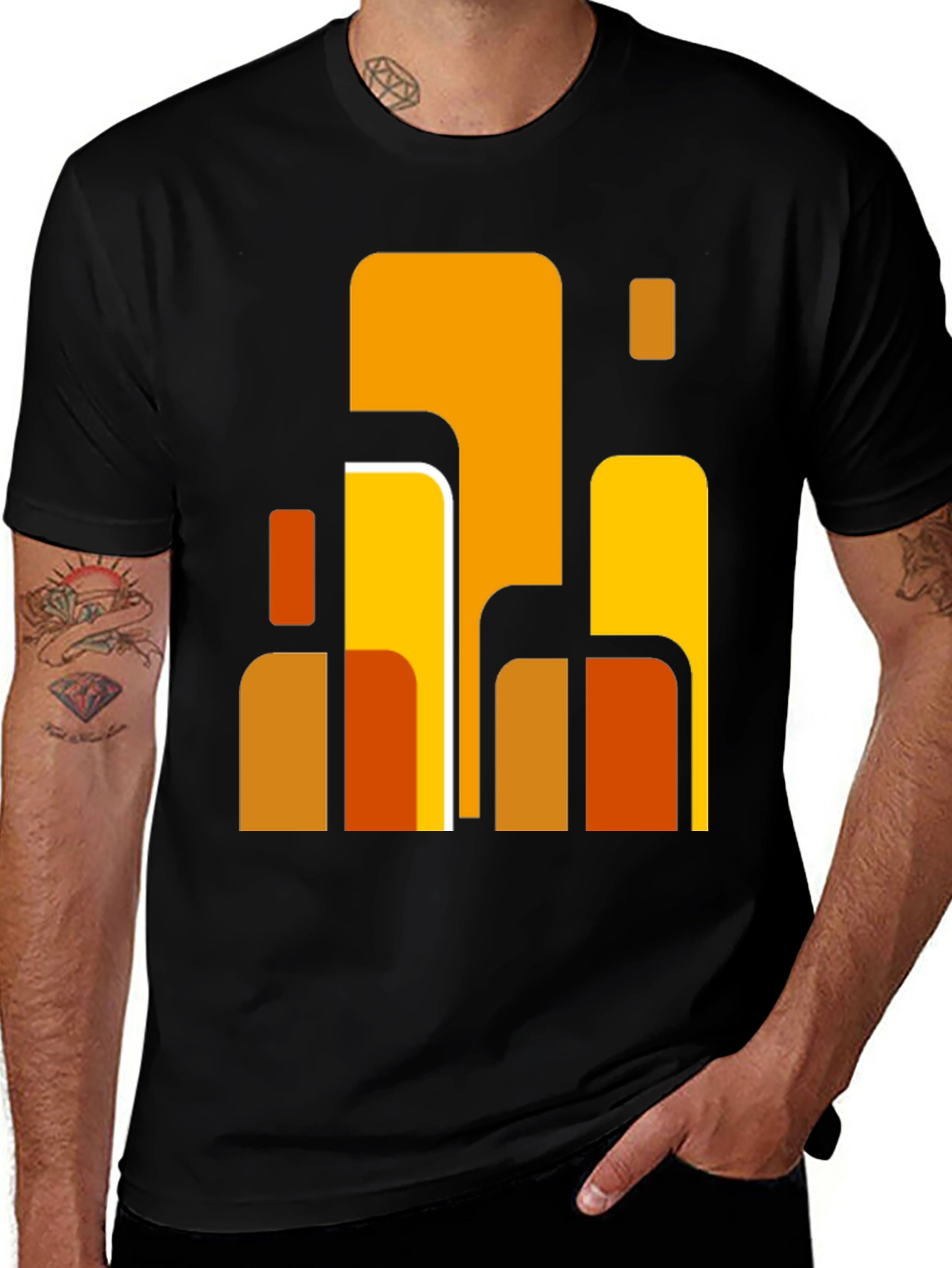 Retro Graphic Tee - Mens Black T-Shirt