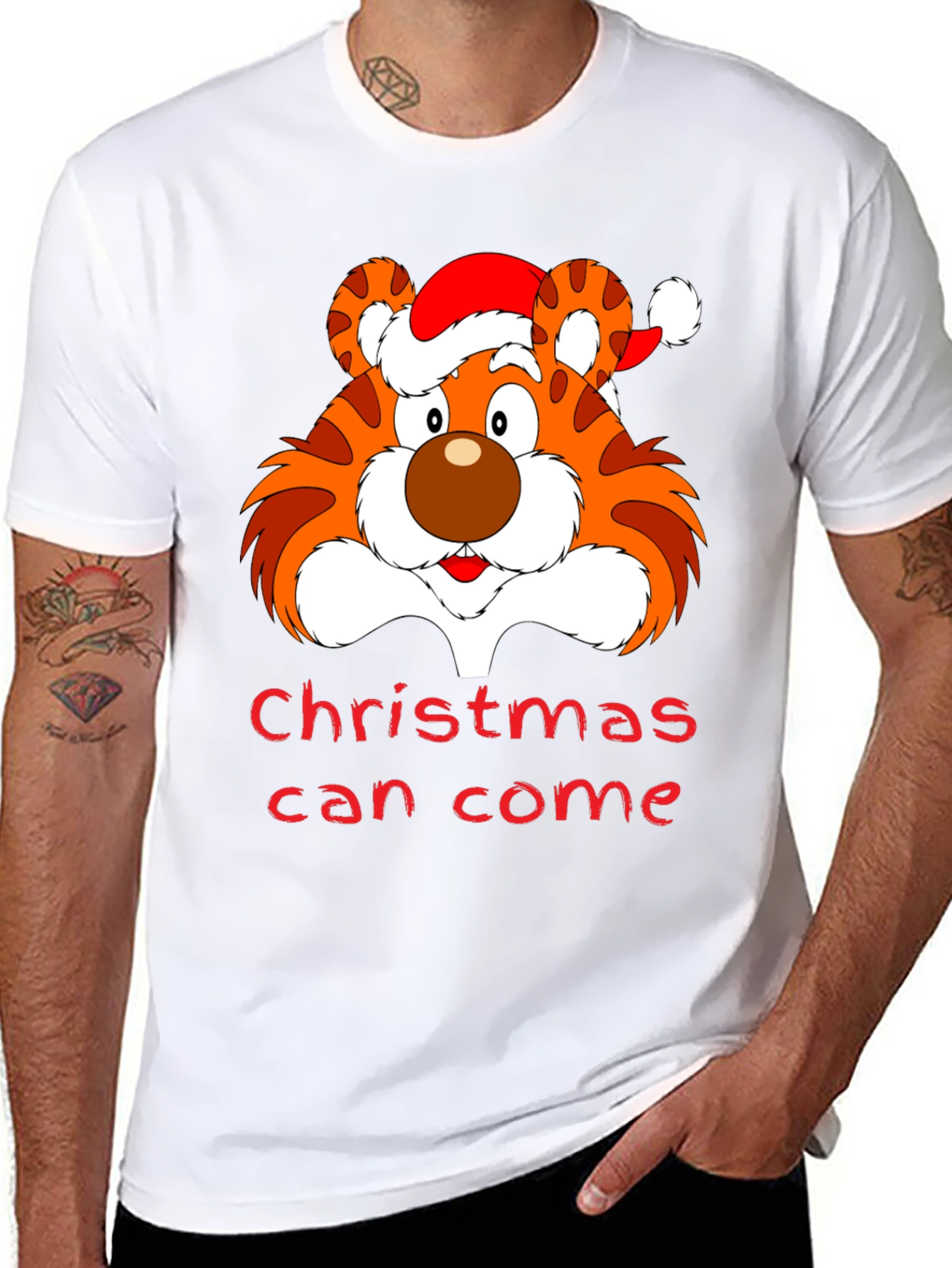 Christmas Tiger Graphic Tee