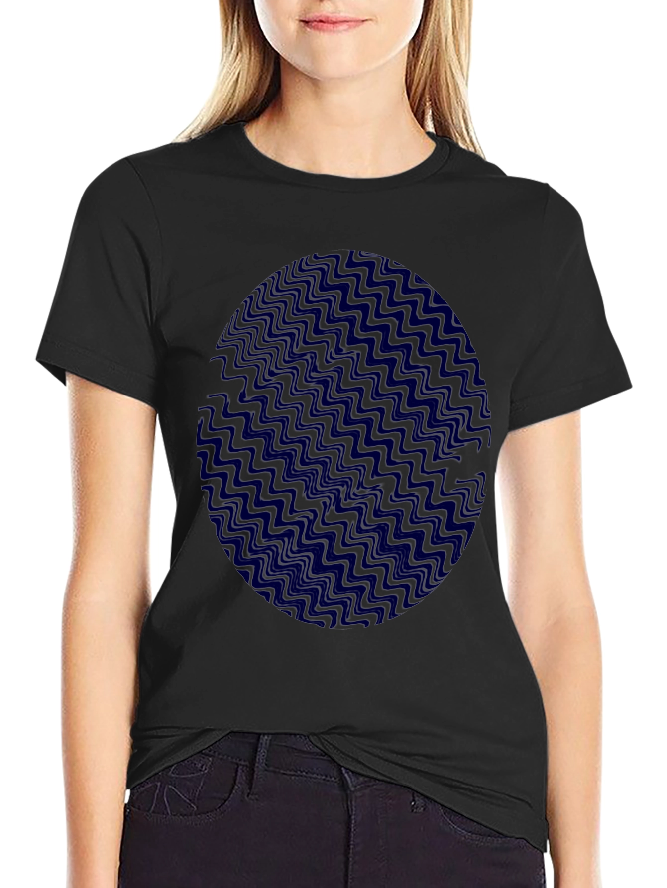 Wavy Patterned Egg Design T-Shirt