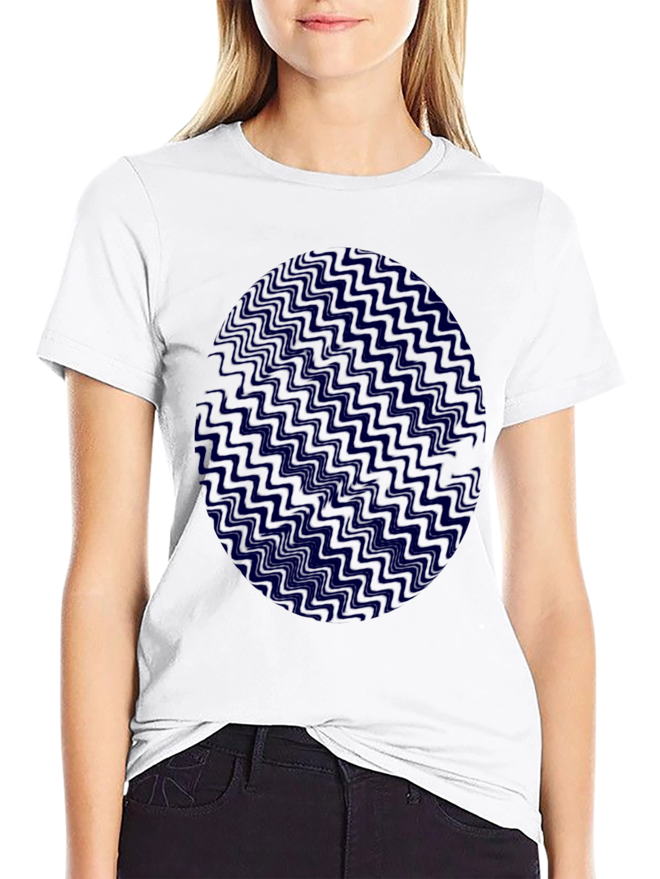Wavy Patterned Egg Design T-Shirt