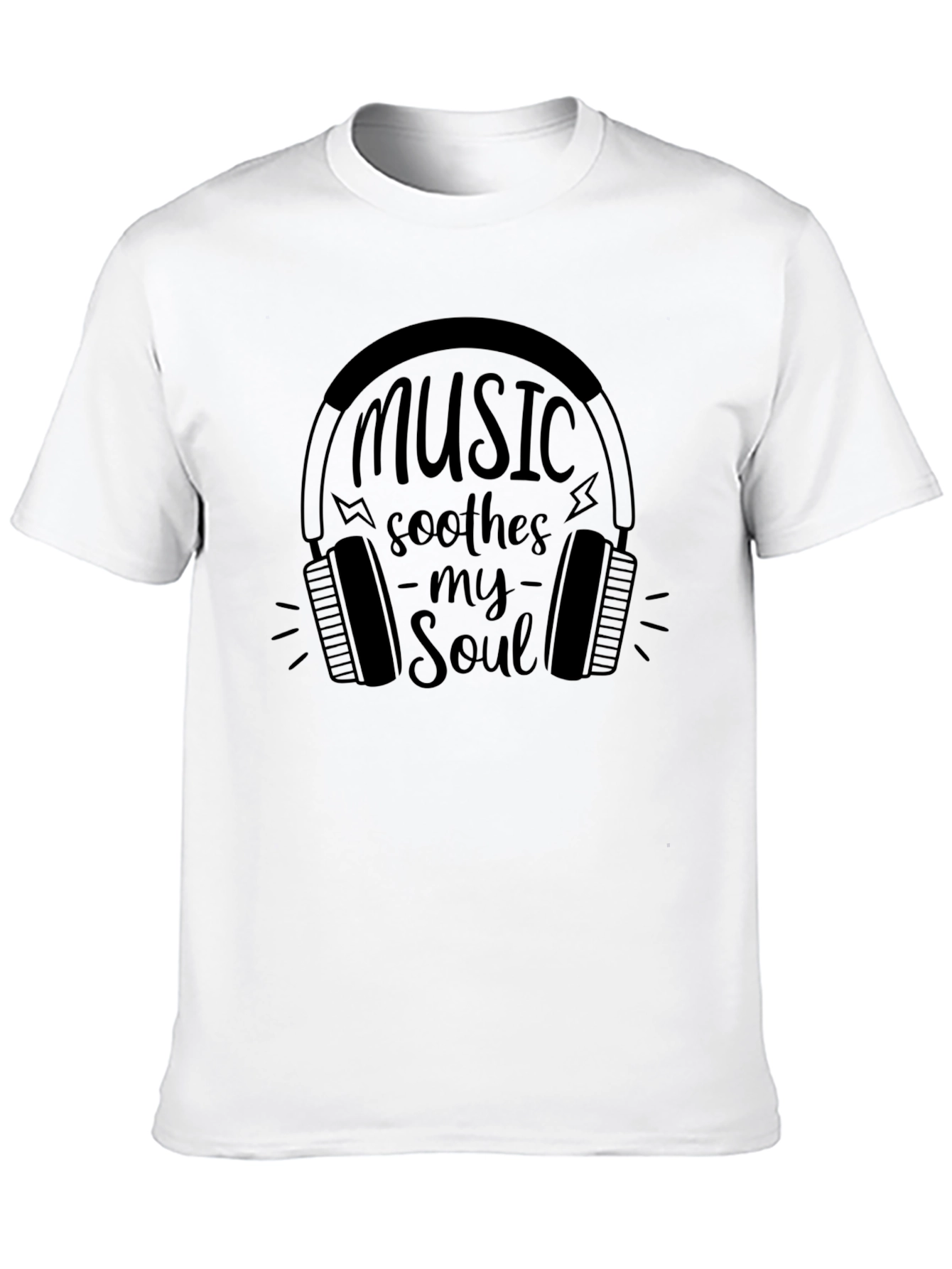 Music Soothes My Soul Graphic Tee - Black