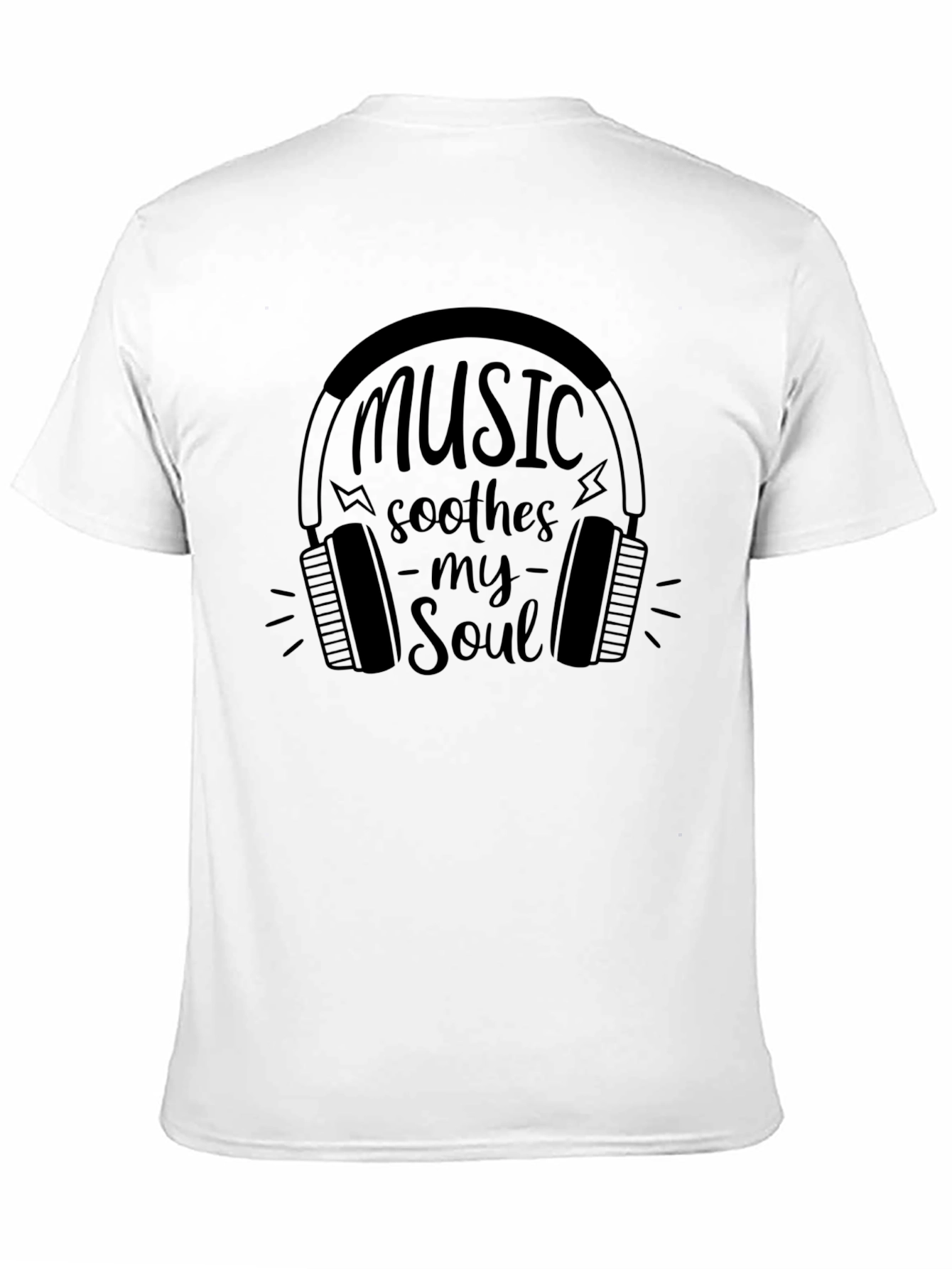 Music Soothes My Soul Graphic Tee - Black