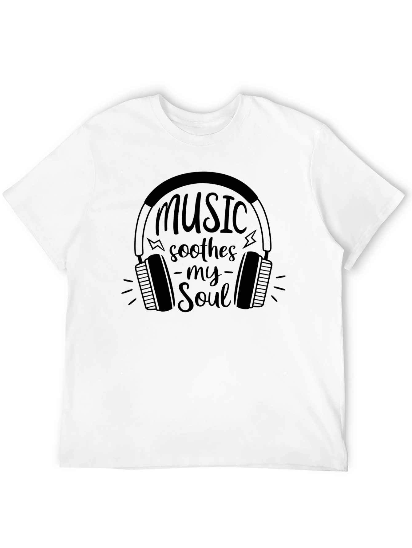Music Soothes My Soul Graphic Tee - Black