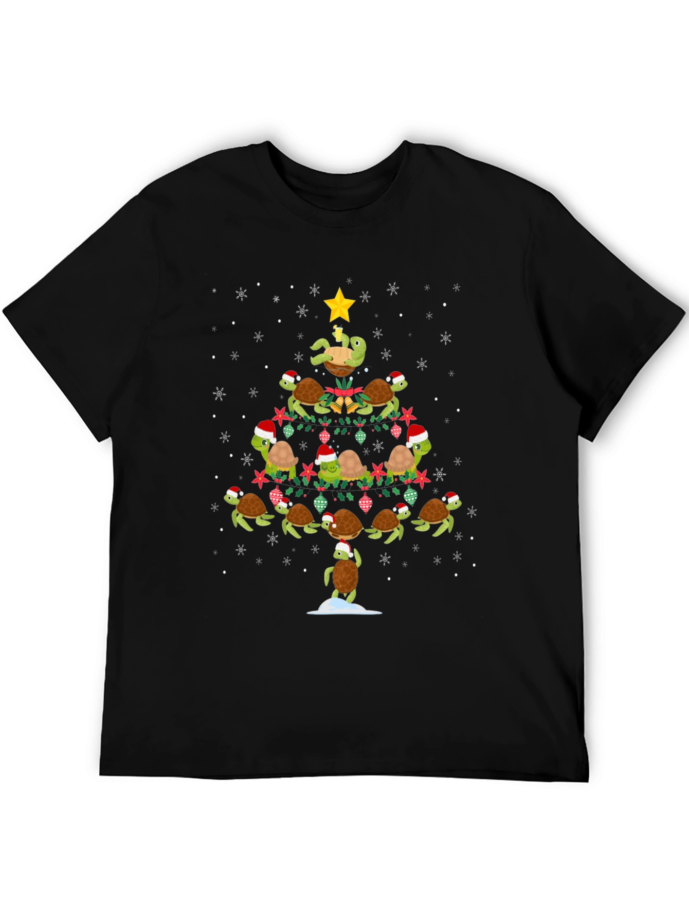 Festive Turtle Christmas Tree T-Shirt