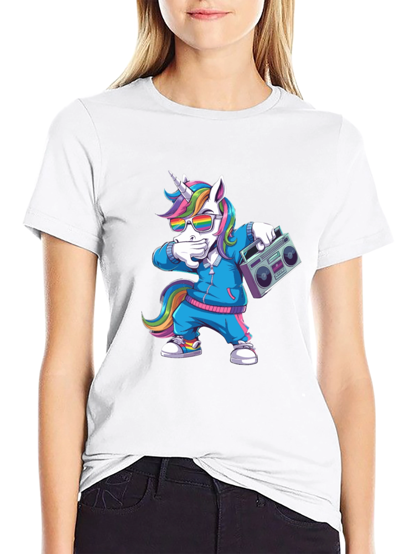 Dabbing Unicorn Graphic Tee