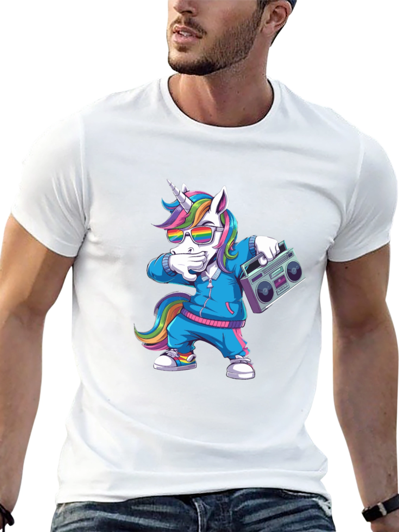 Dabbing Unicorn Graphic Tee