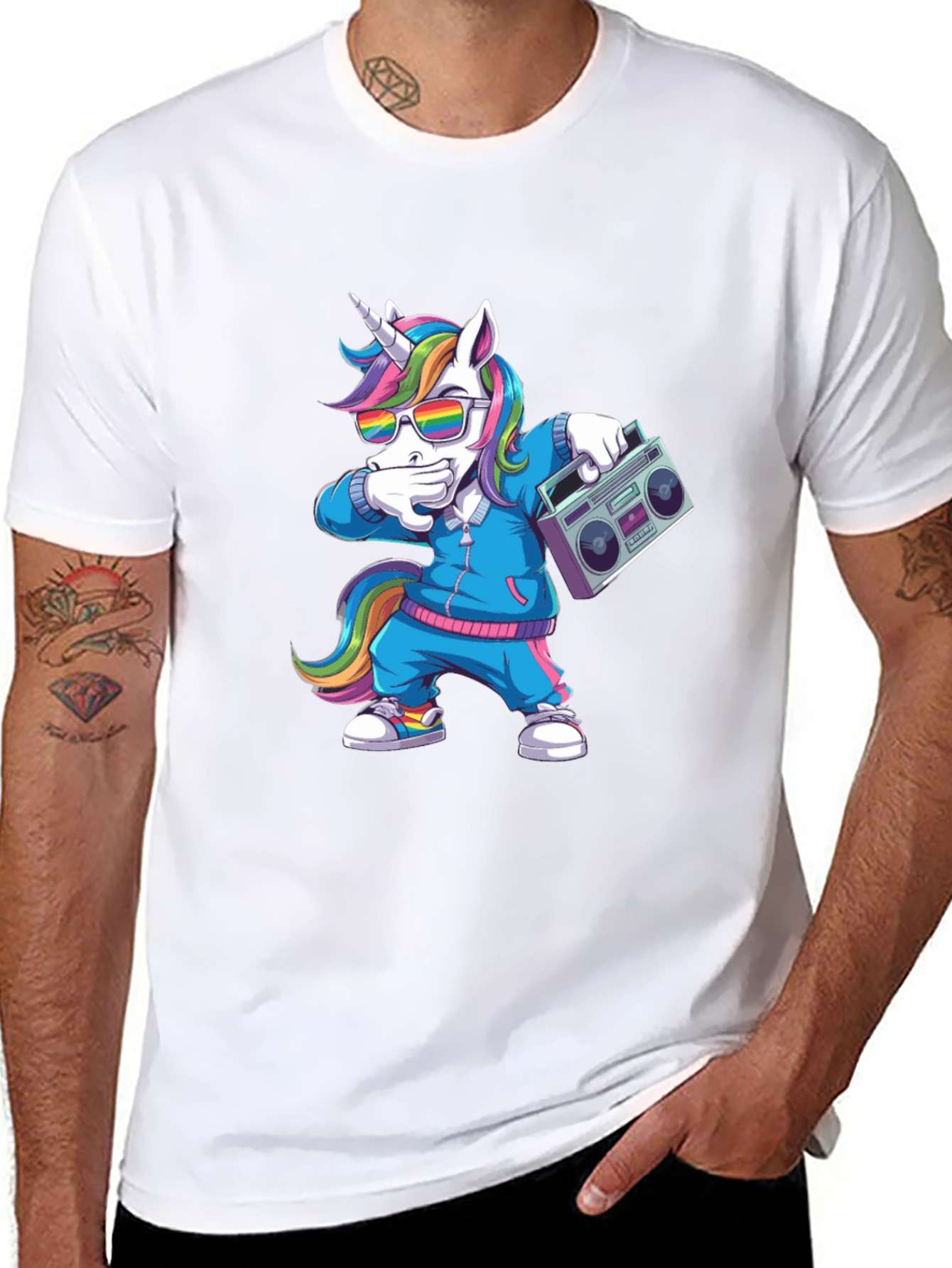 Dabbing Unicorn Graphic Tee
