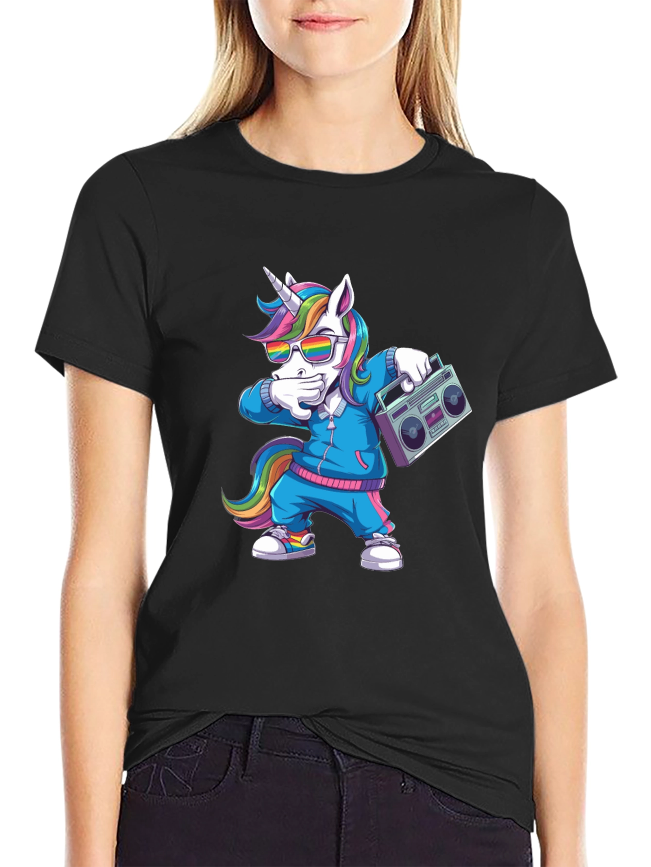 Dabbing Unicorn Graphic Tee
