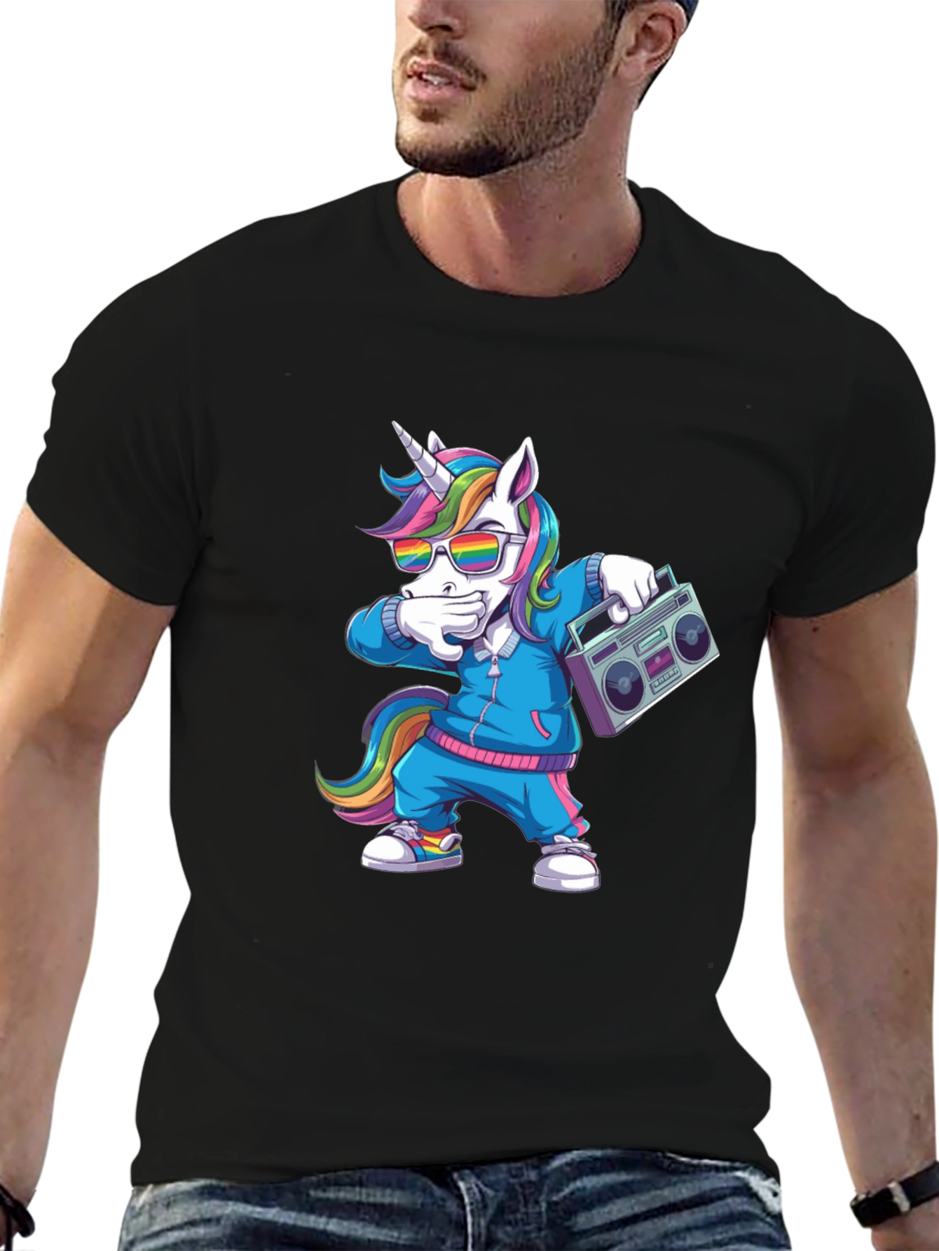 Dabbing Unicorn Graphic Tee