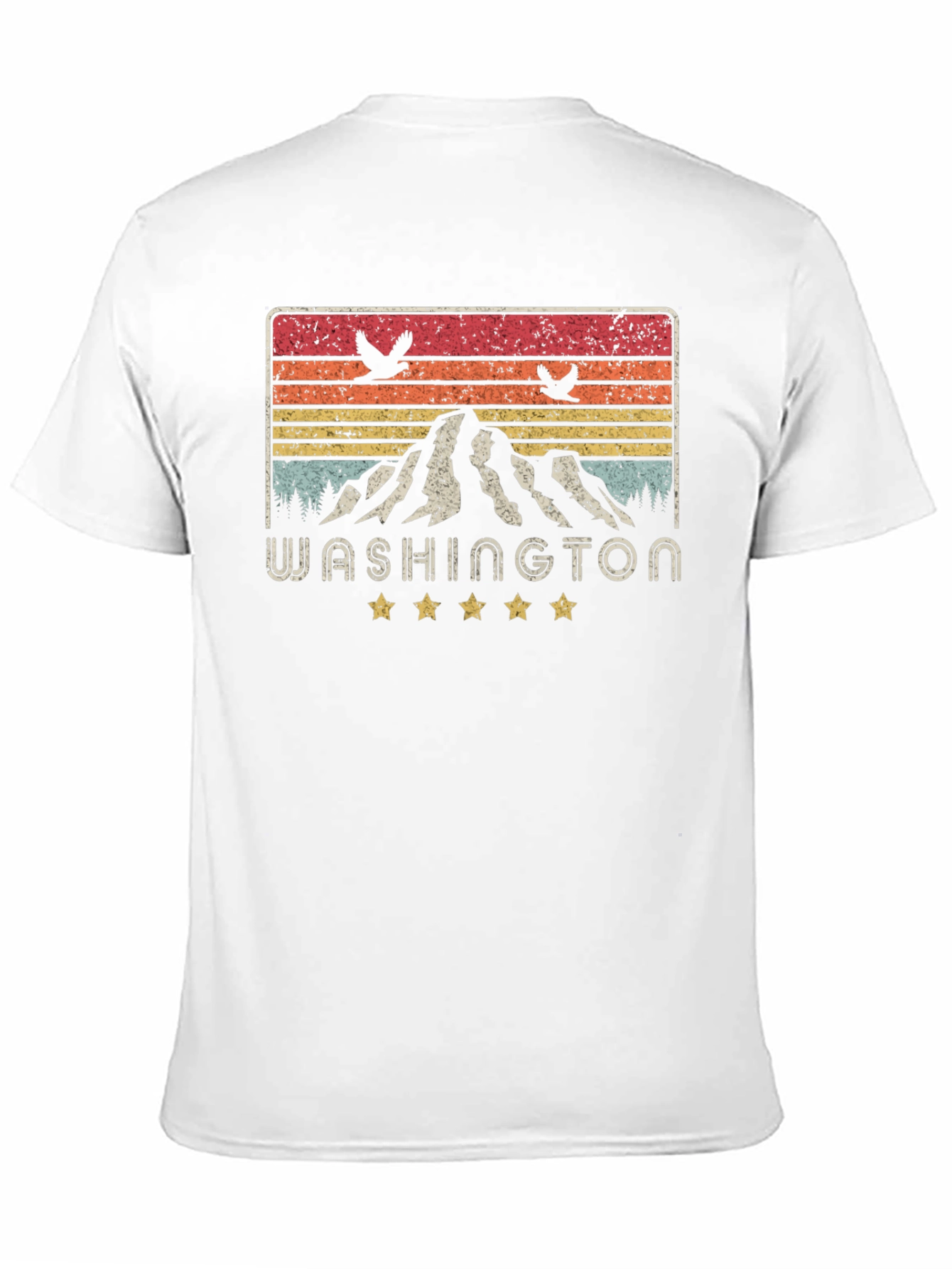 Washington State Retro Graphic Tee - Mountain Design