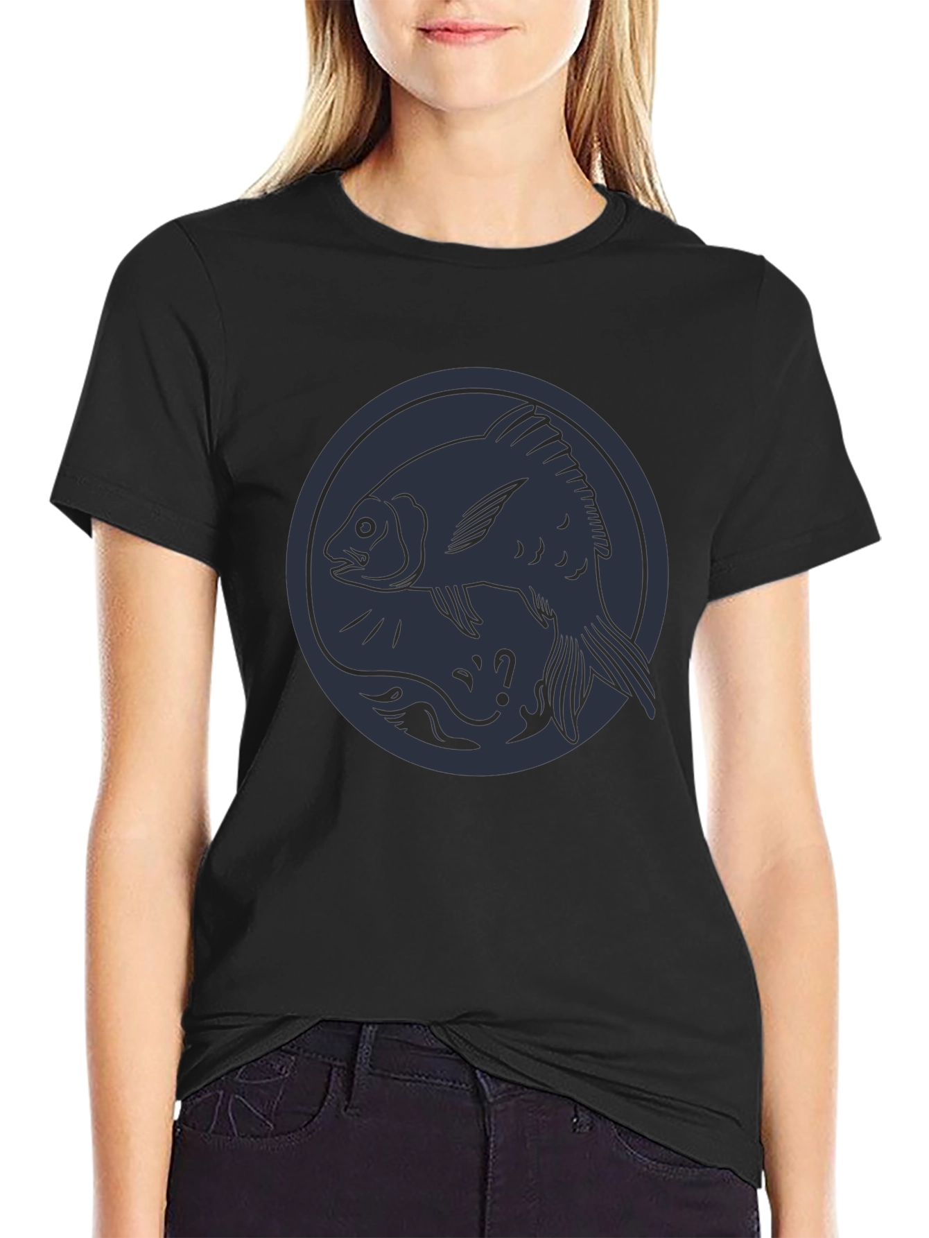 Fish Circle Graphic Tee - Cool Casual Wear