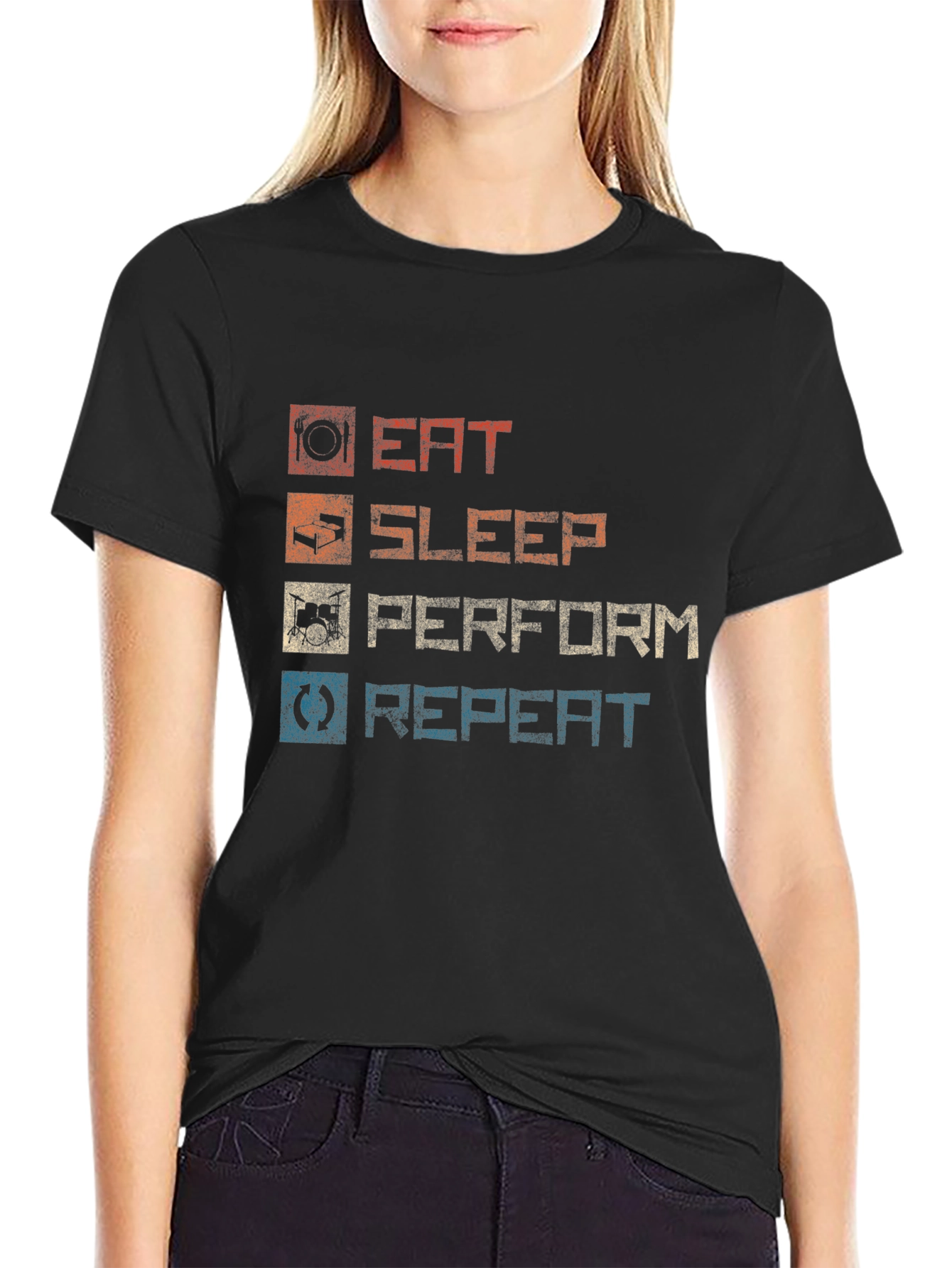 Eat Sleep Perform Repeat Graphic T-Shirt