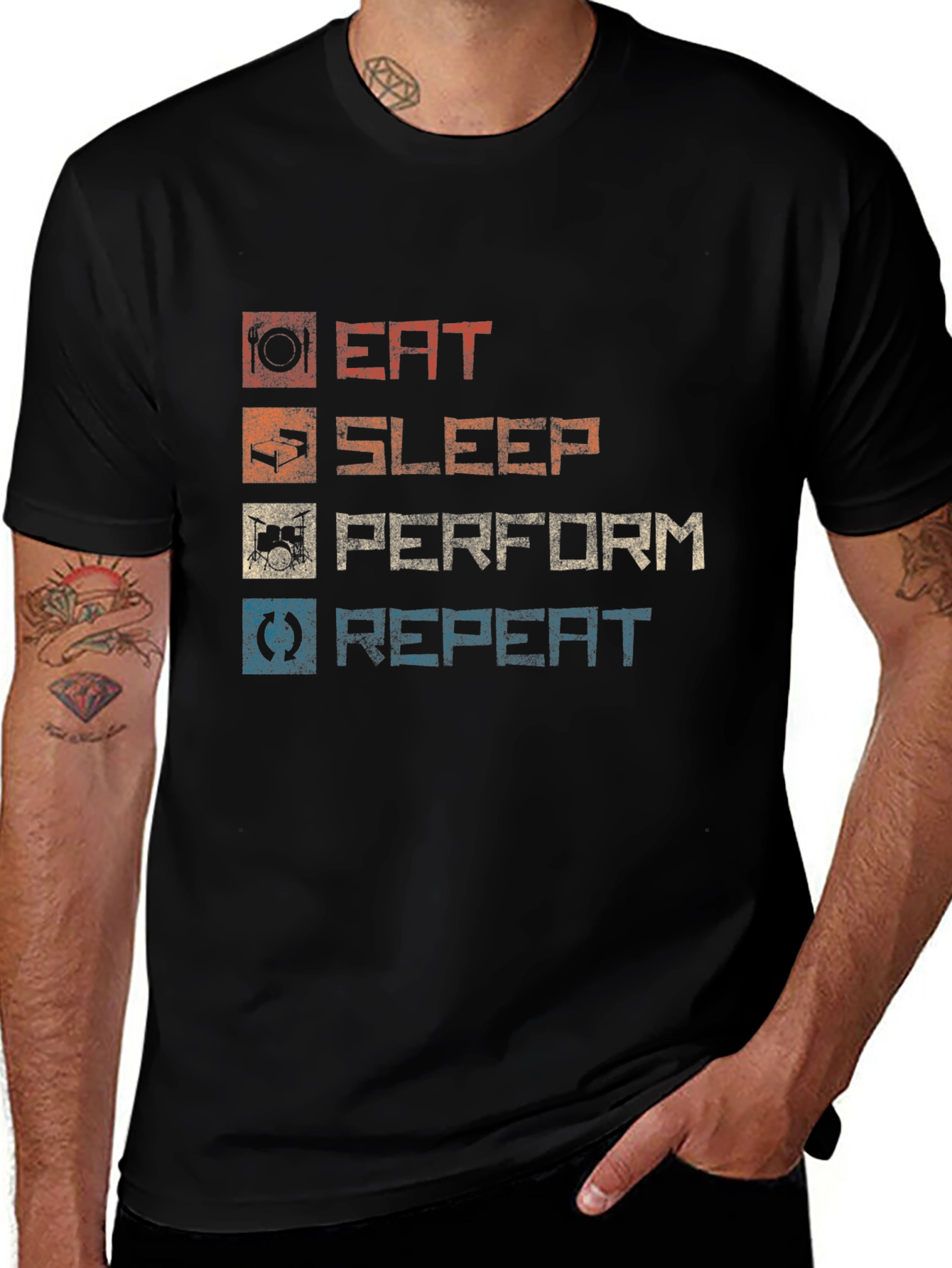 Eat Sleep Perform Repeat Graphic T-Shirt