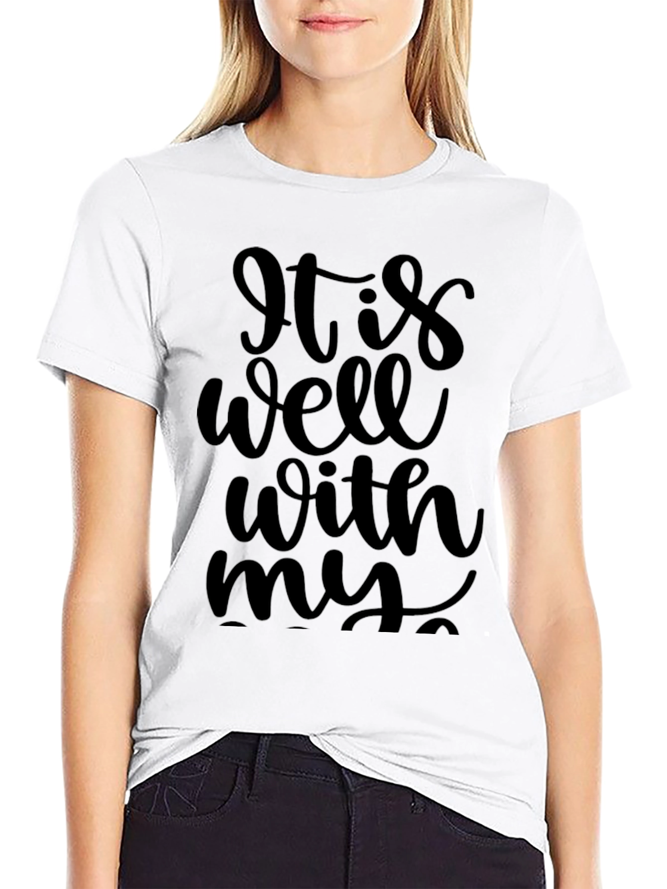It Is Well With My Soul Black Graphic Tee