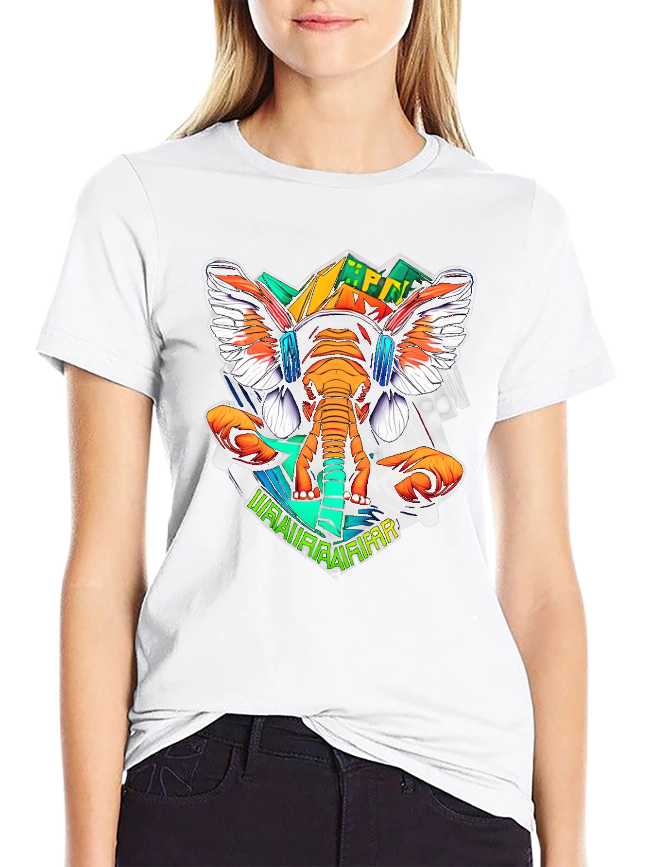 Funky Elephant Graphic Tee - Cool DJ Style!