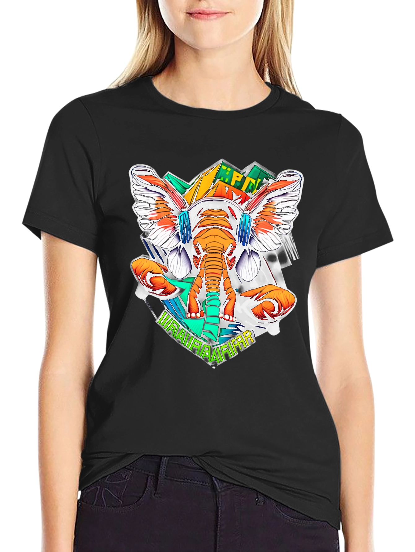 Funky Elephant Graphic Tee - Cool DJ Style!
