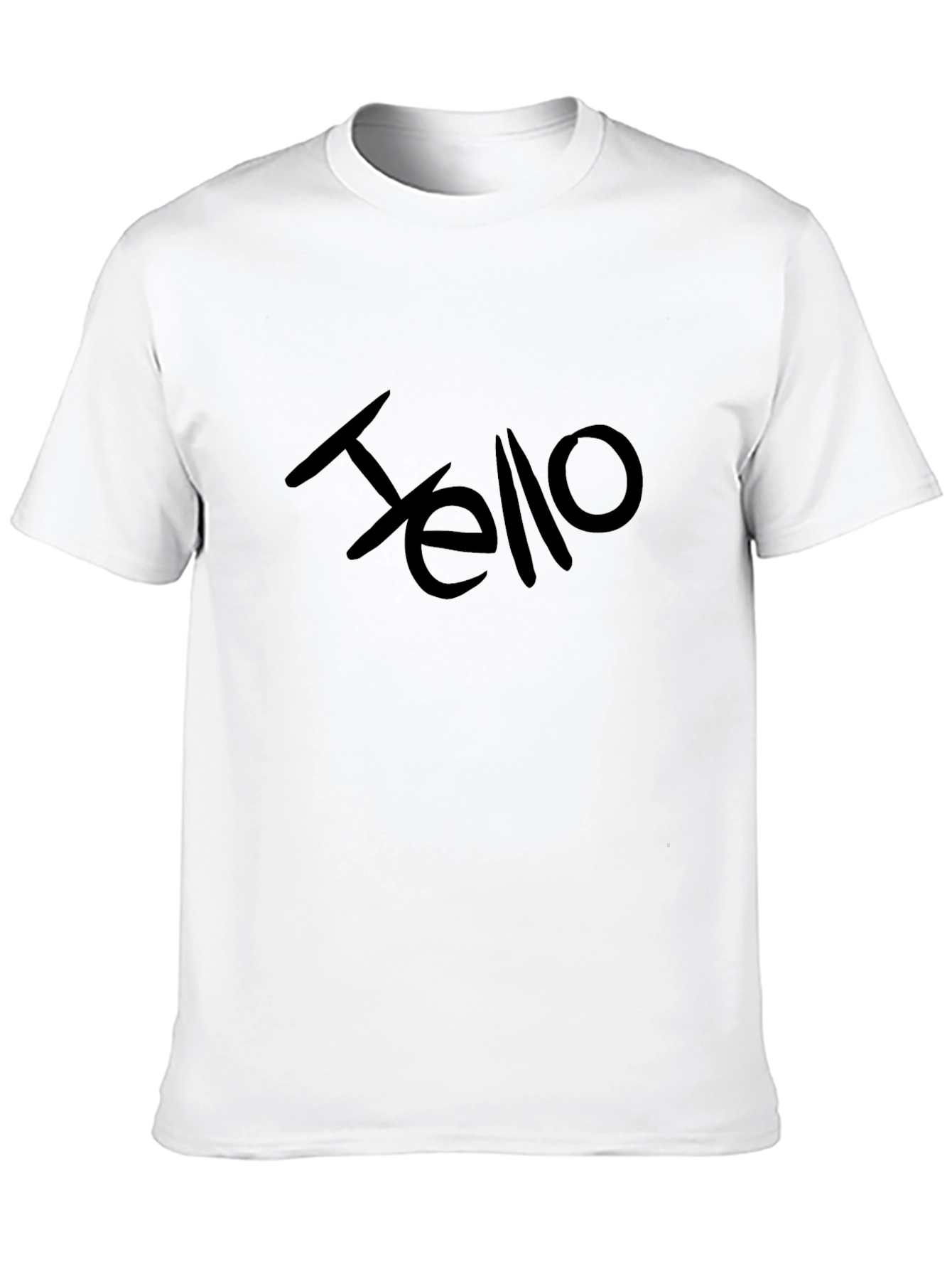 Mens Black Hello Graphic T-Shirt