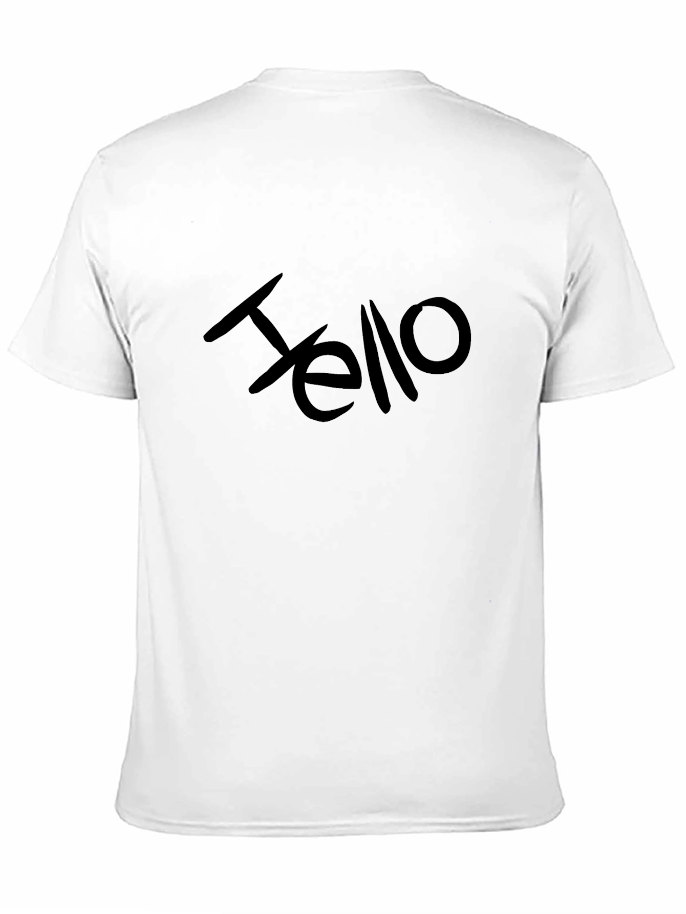 Mens Black Hello Graphic T-Shirt