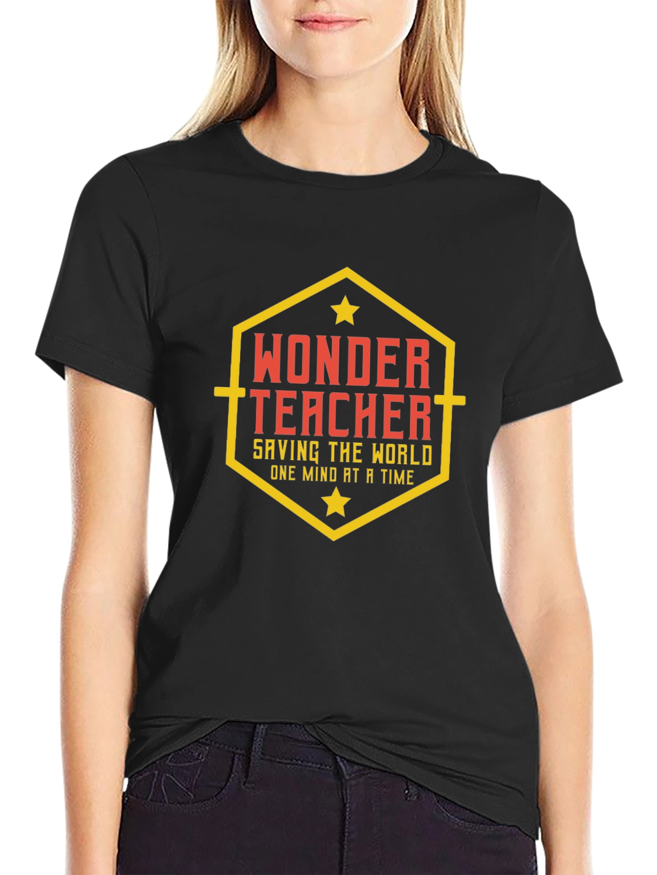 Wonder Teacher Graphic T-Shirt - Saving The World